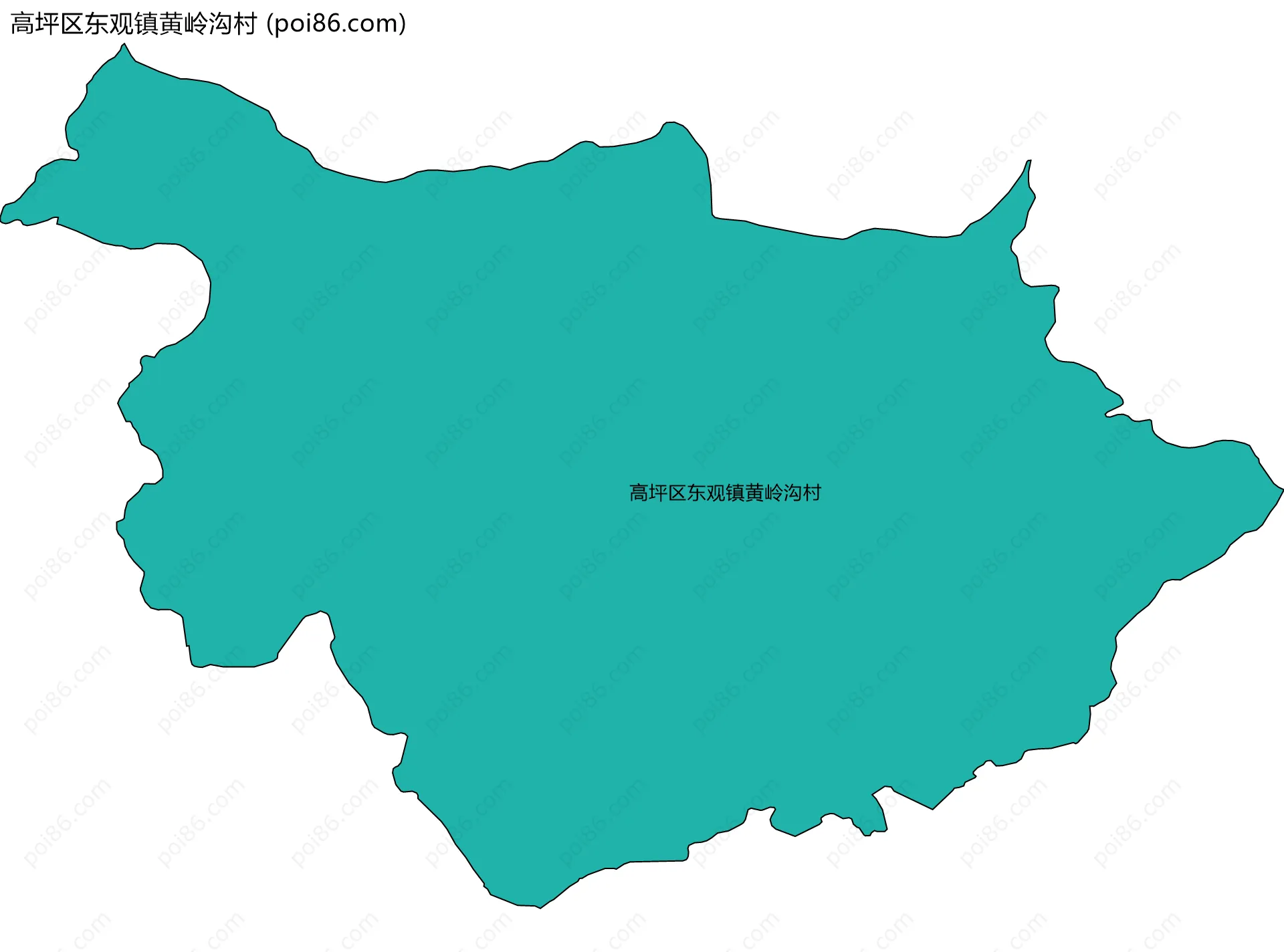 高坪区东观镇黄岭沟村边界地图