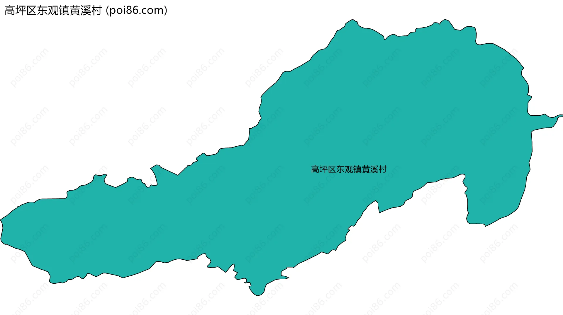 高坪区东观镇黄溪村边界地图