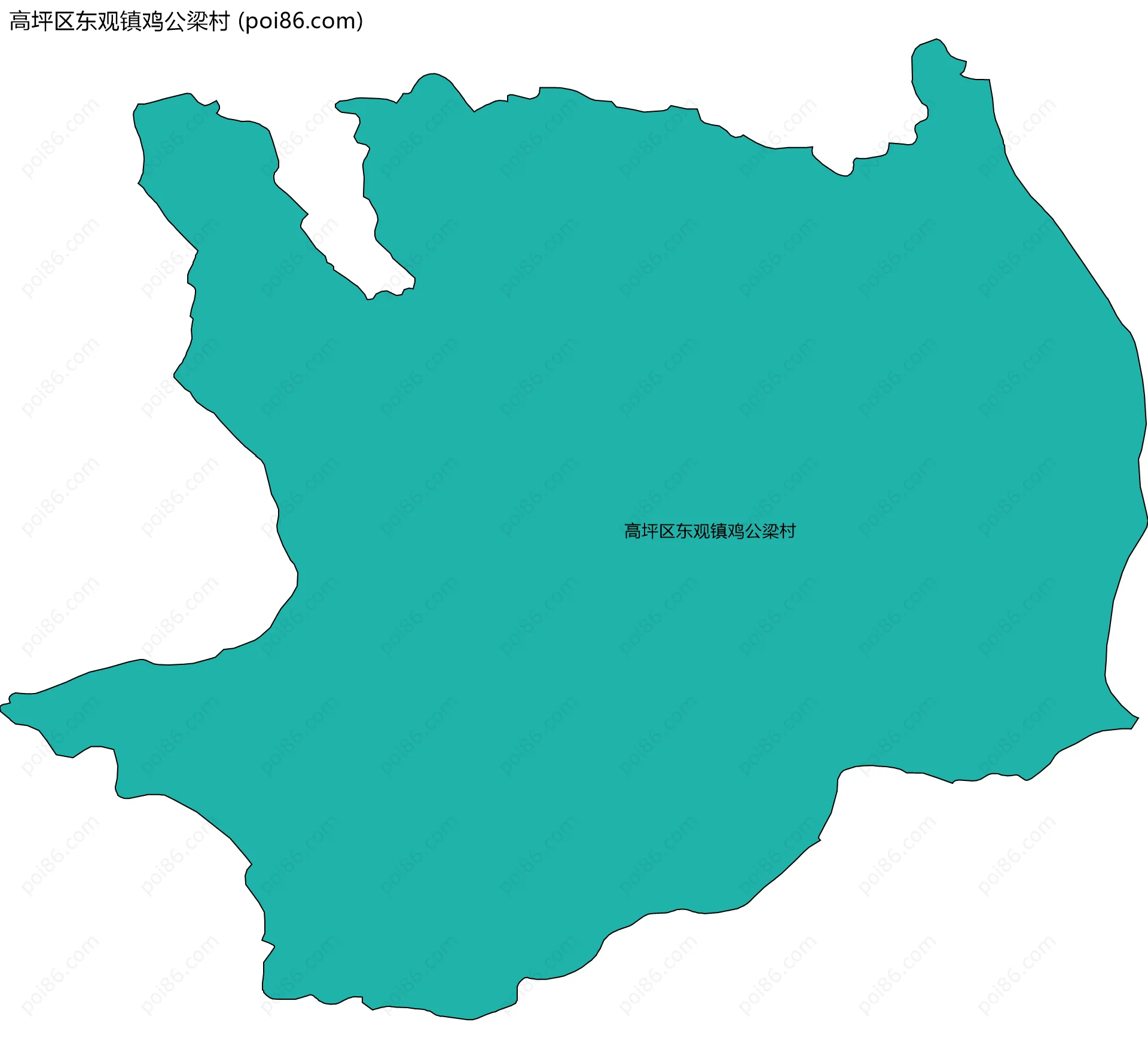 高坪区东观镇鸡公梁村边界地图