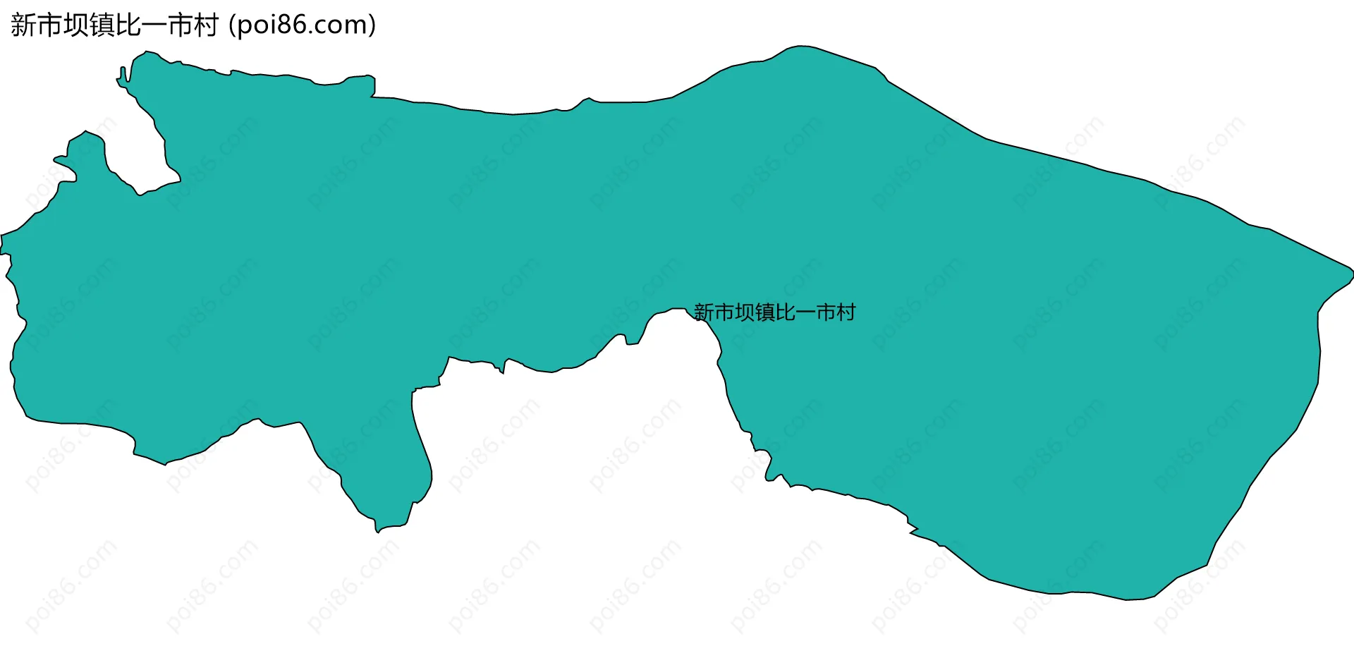 新市坝镇比一市村边界地图