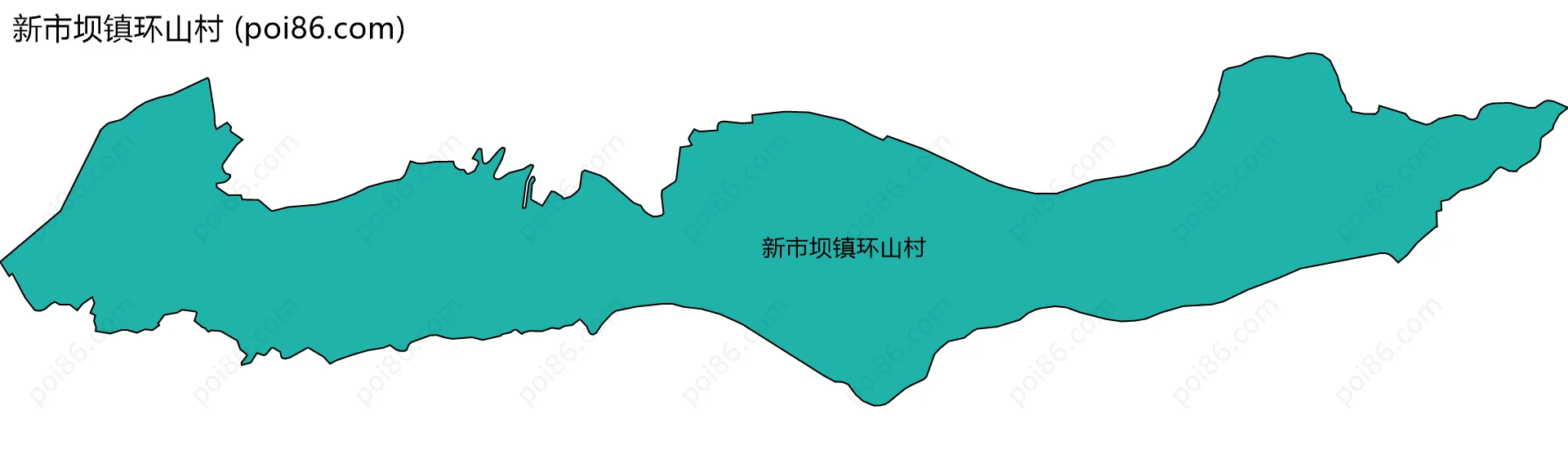 新市坝镇环山村边界地图