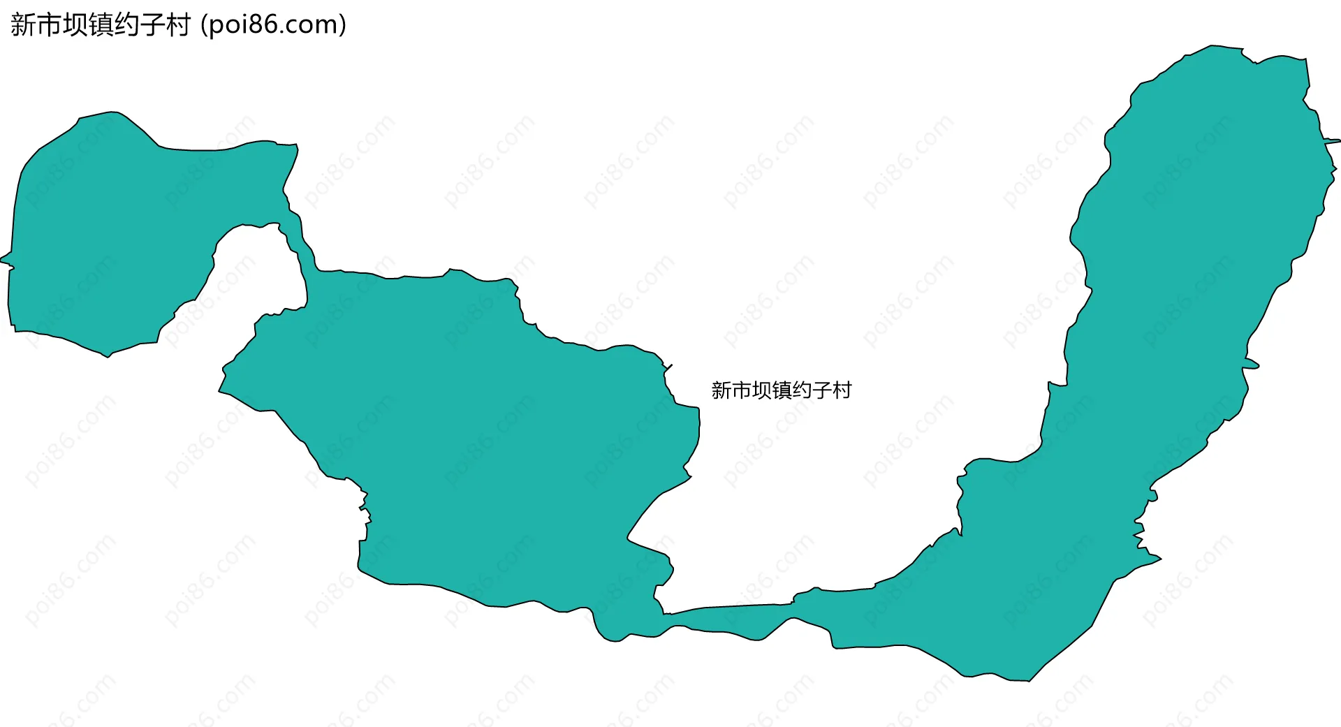 新市坝镇约子村边界地图