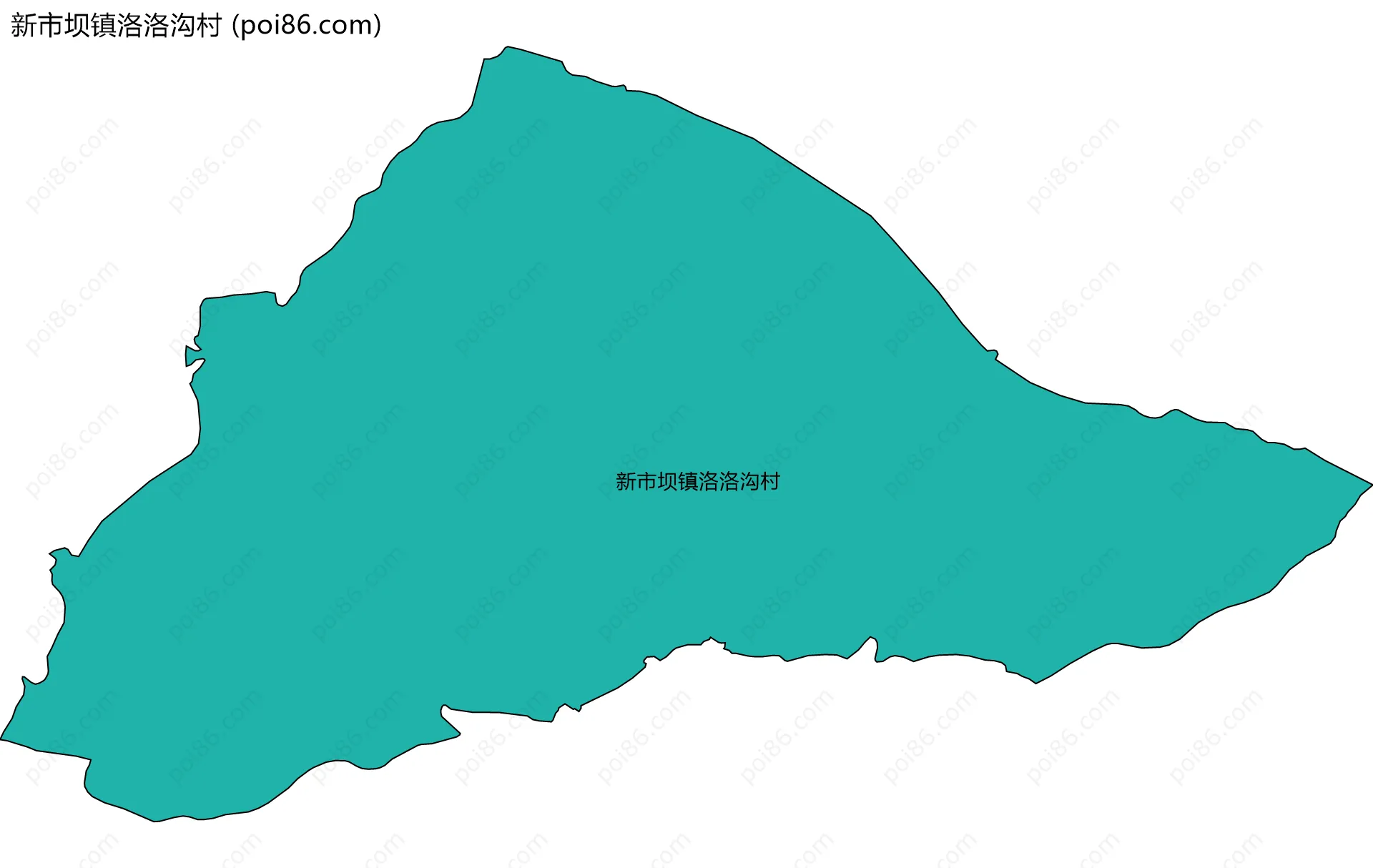 新市坝镇洛洛沟村边界地图