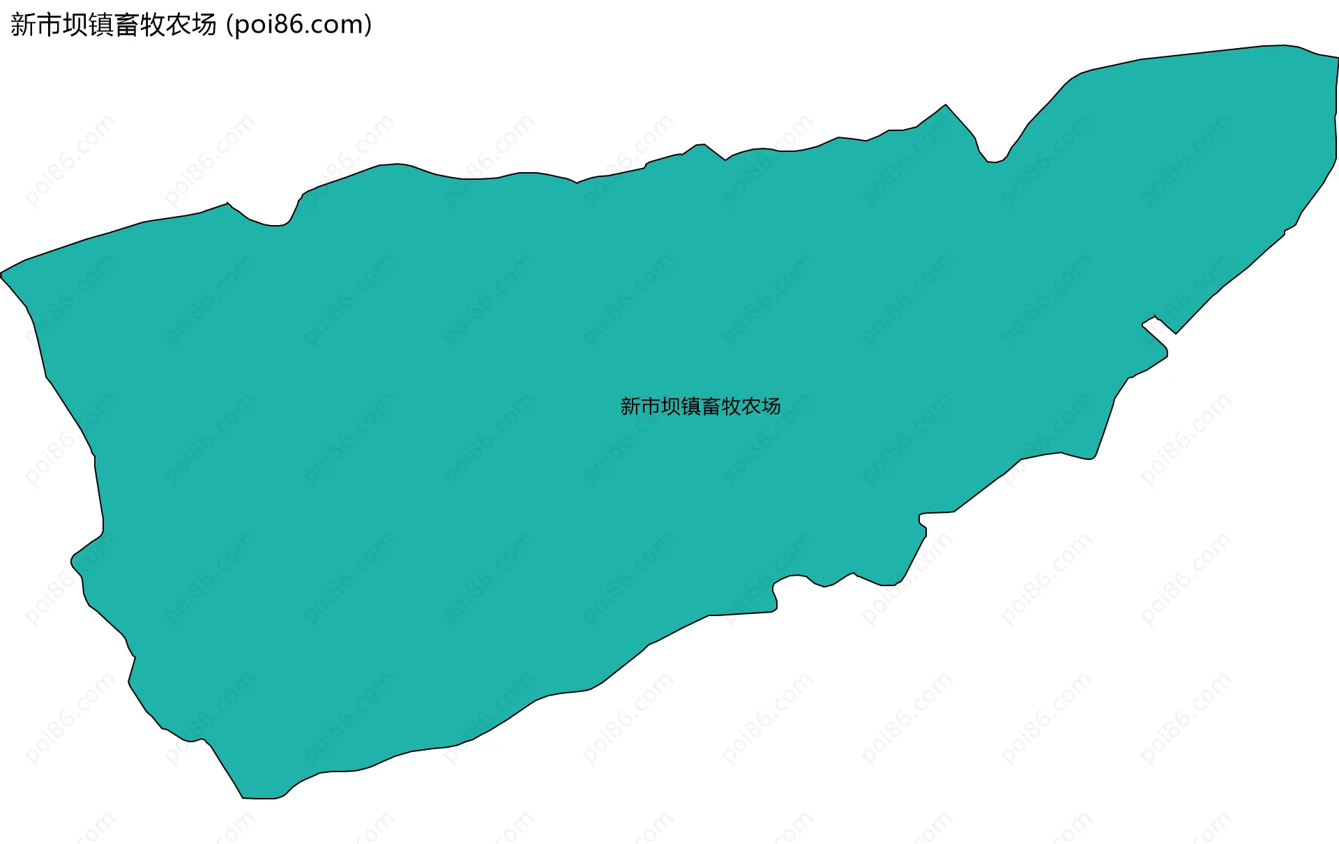 新市坝镇畜牧农场边界地图