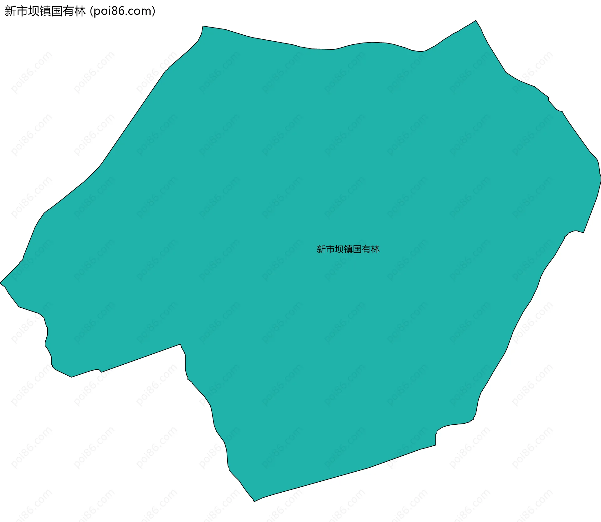 新市坝镇国有林边界地图