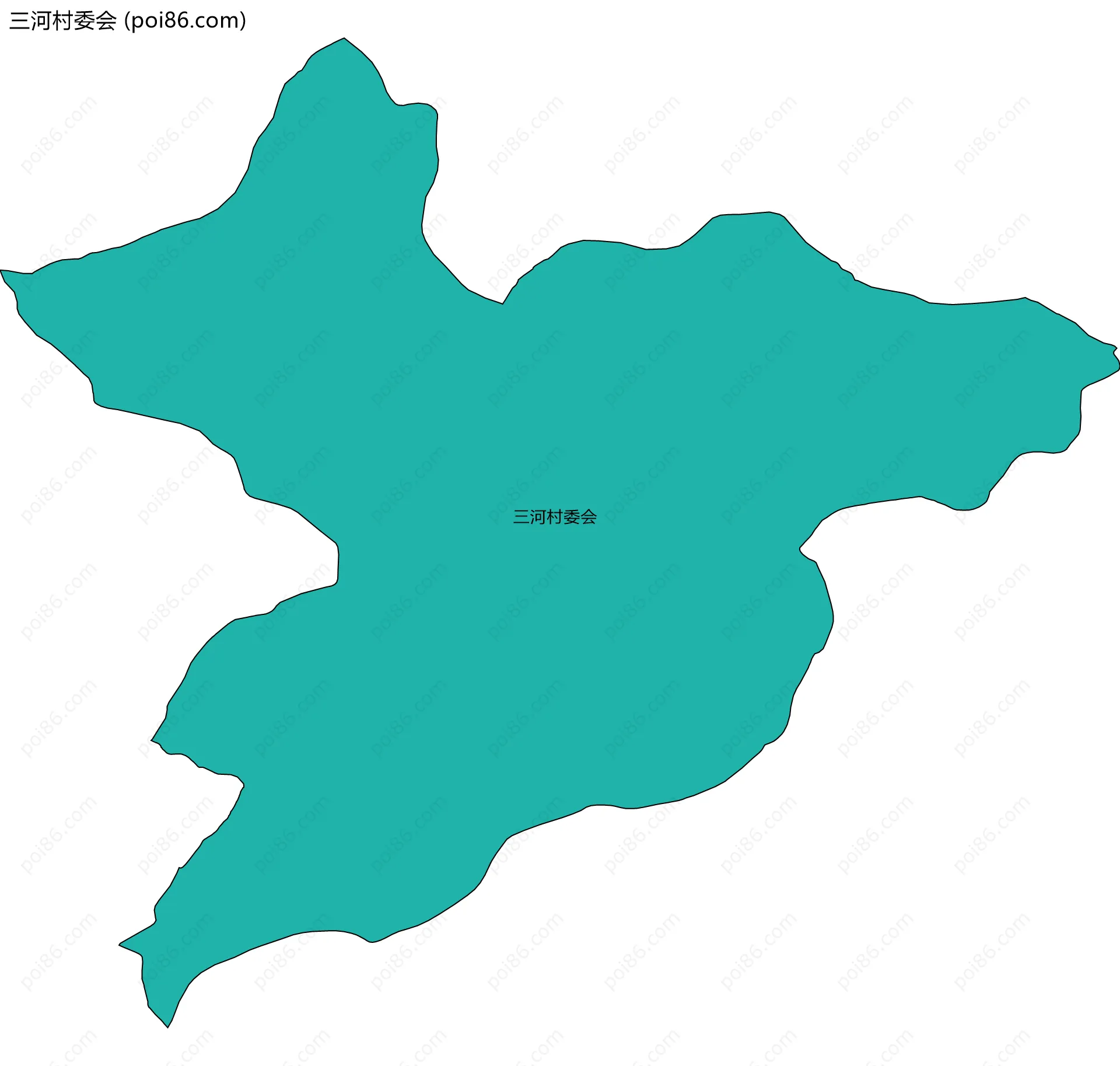 三河村委会边界地图