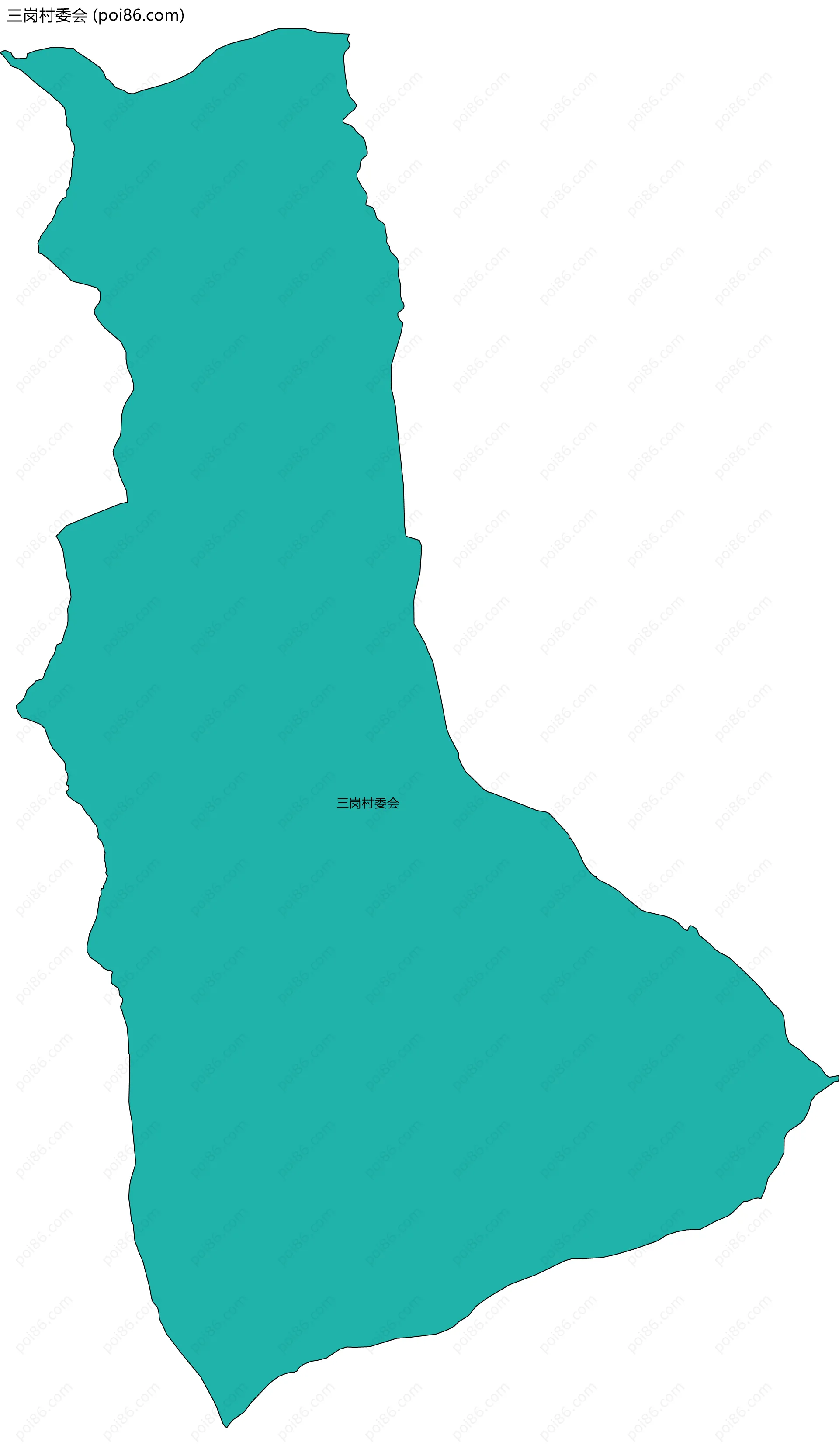 三岗村委会边界地图