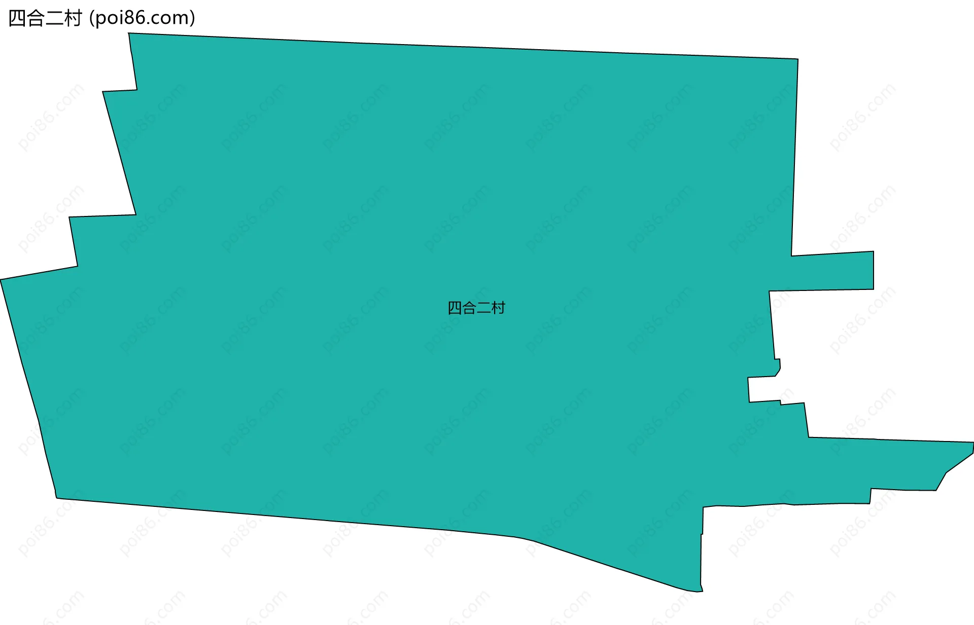 四合二村边界地图