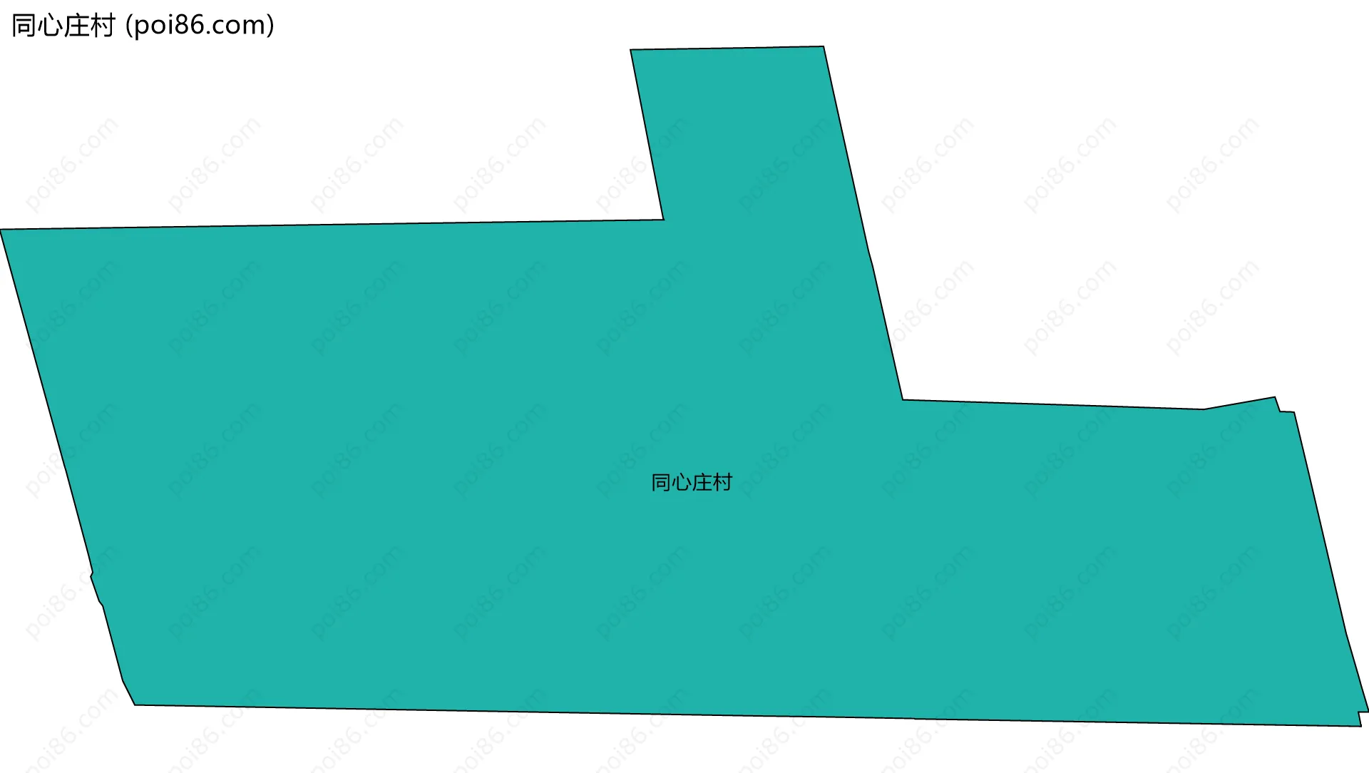 同心庄村边界地图
