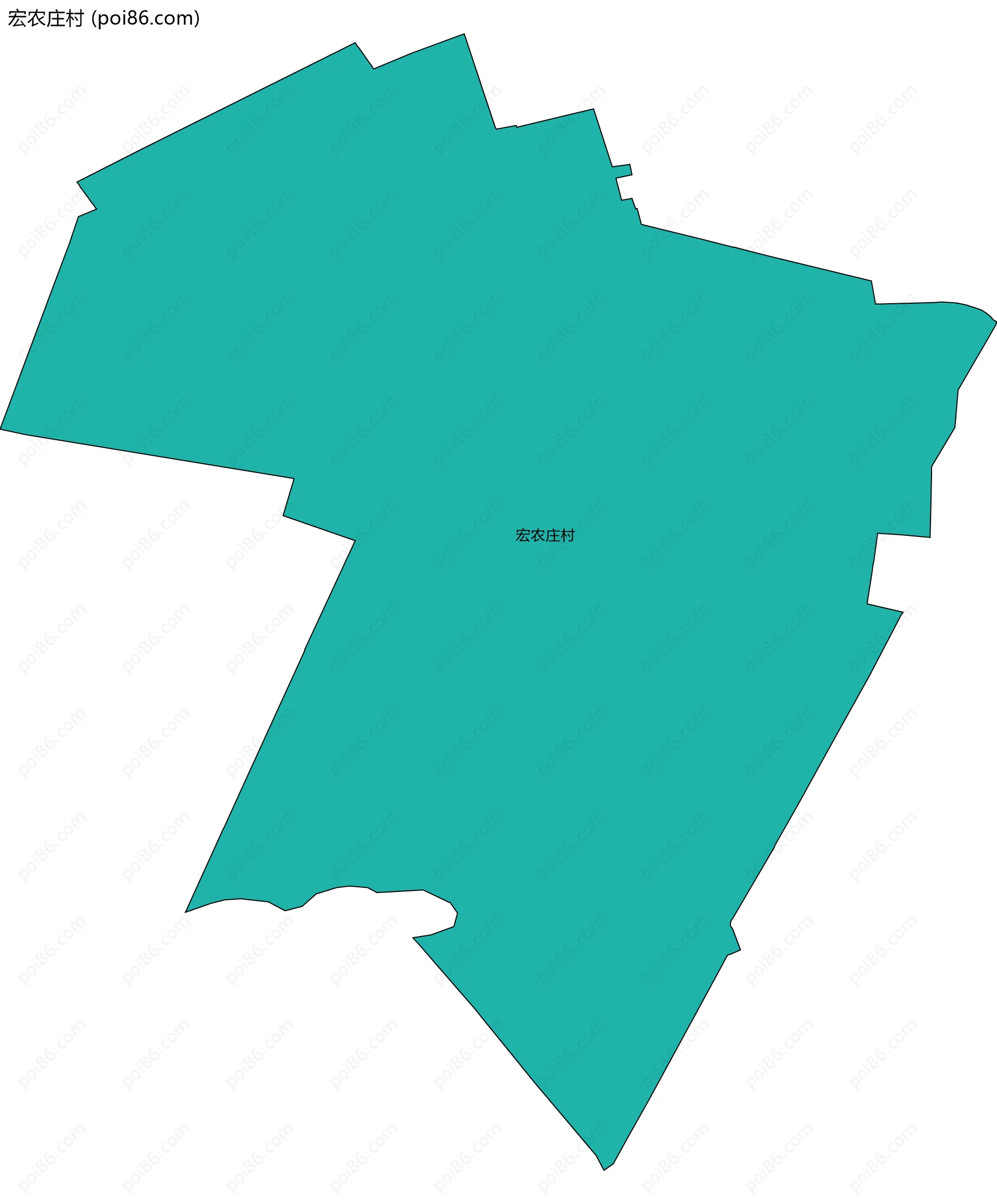 宏农庄村边界地图