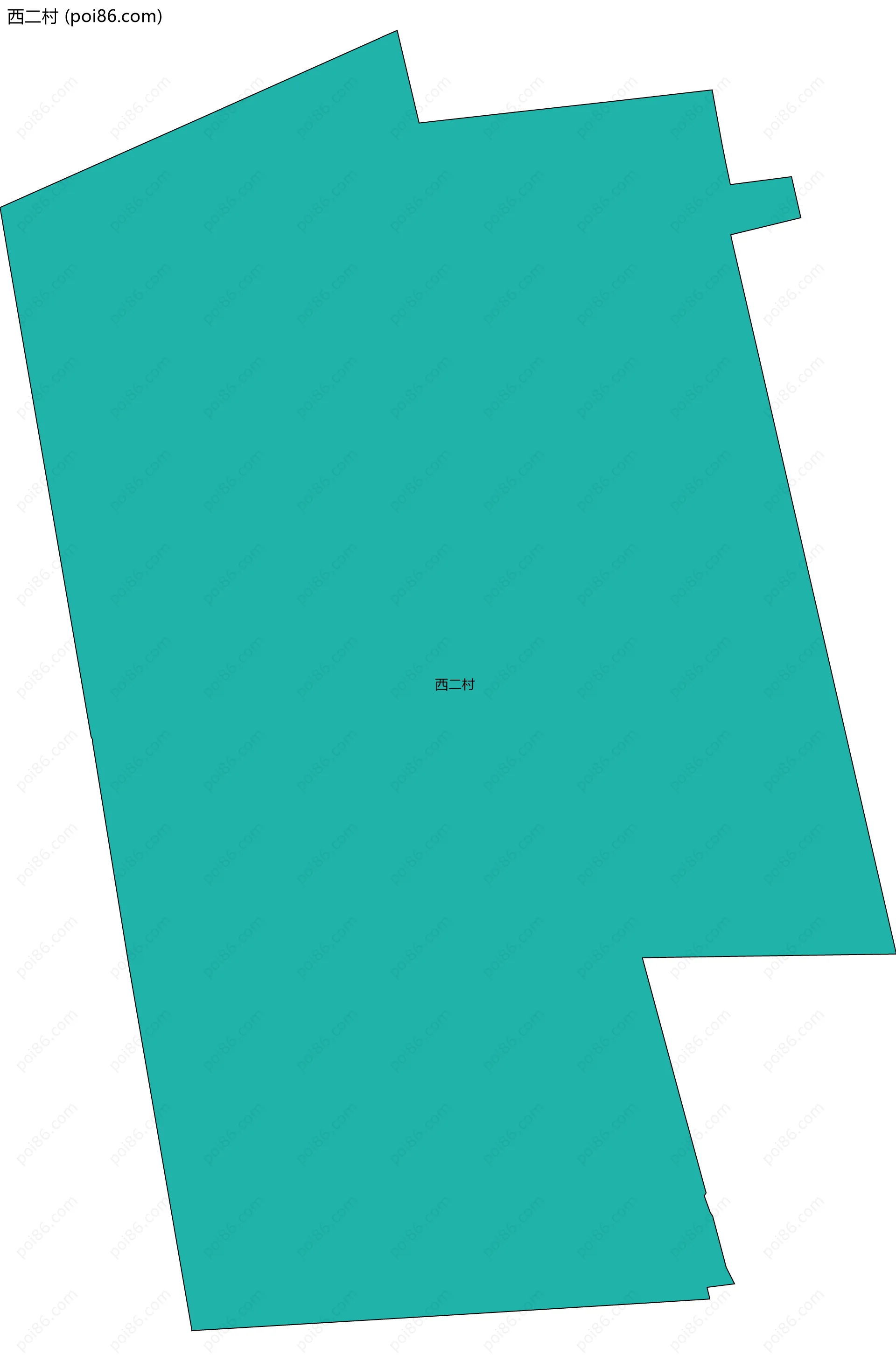 西二村边界地图