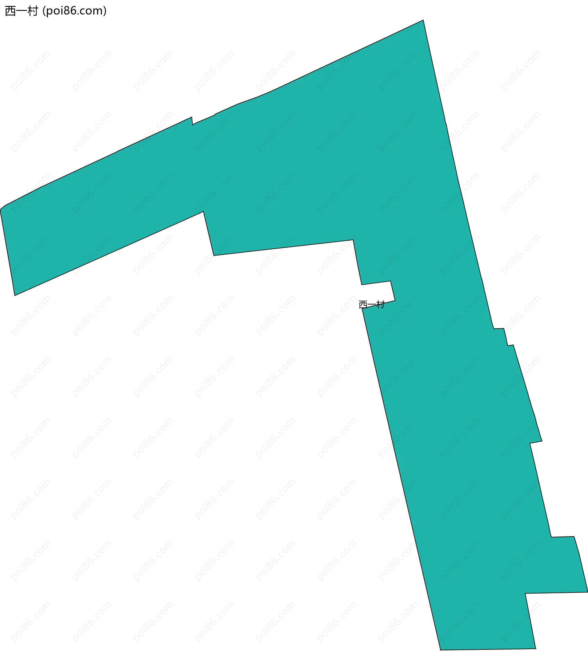 西一村边界地图