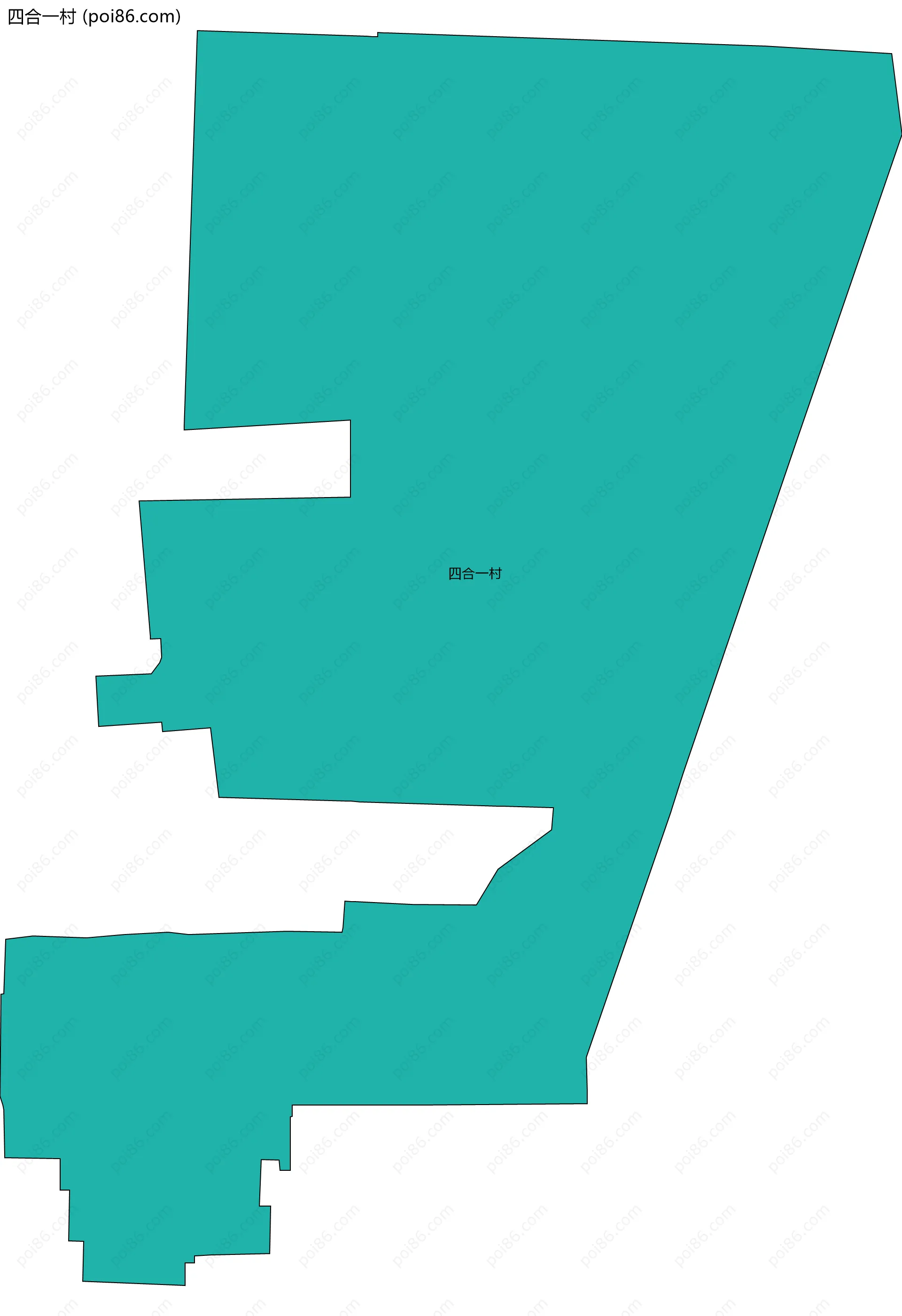 四合一村边界地图