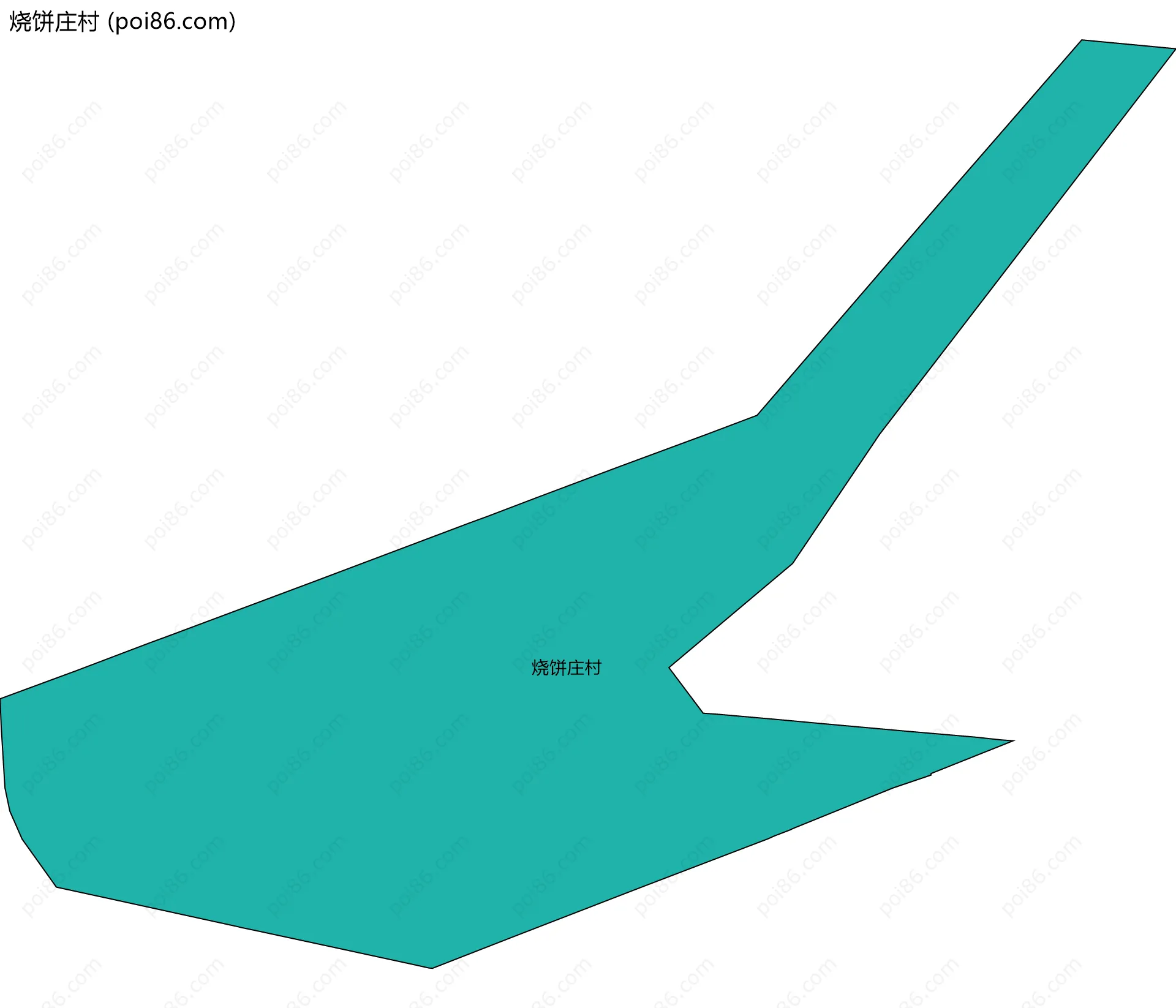 烧饼庄村边界地图