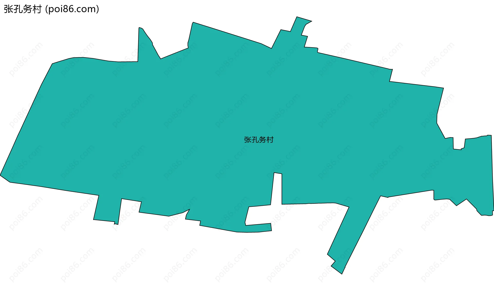 张孔务村边界地图