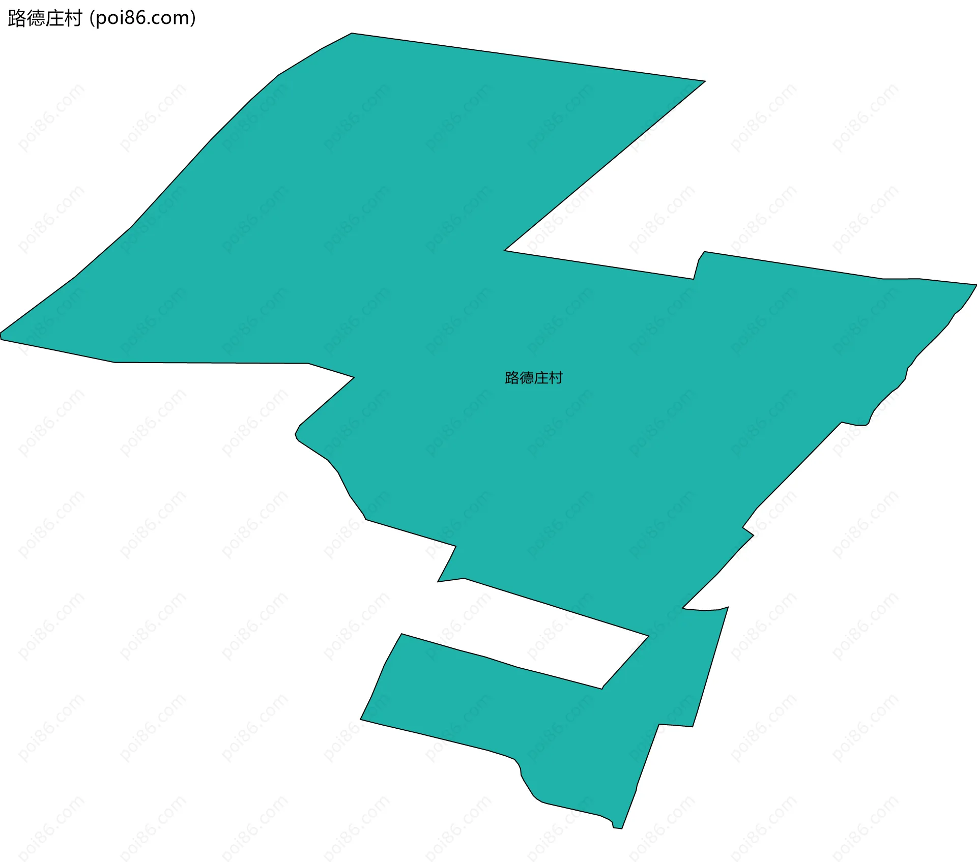 路德庄村边界地图
