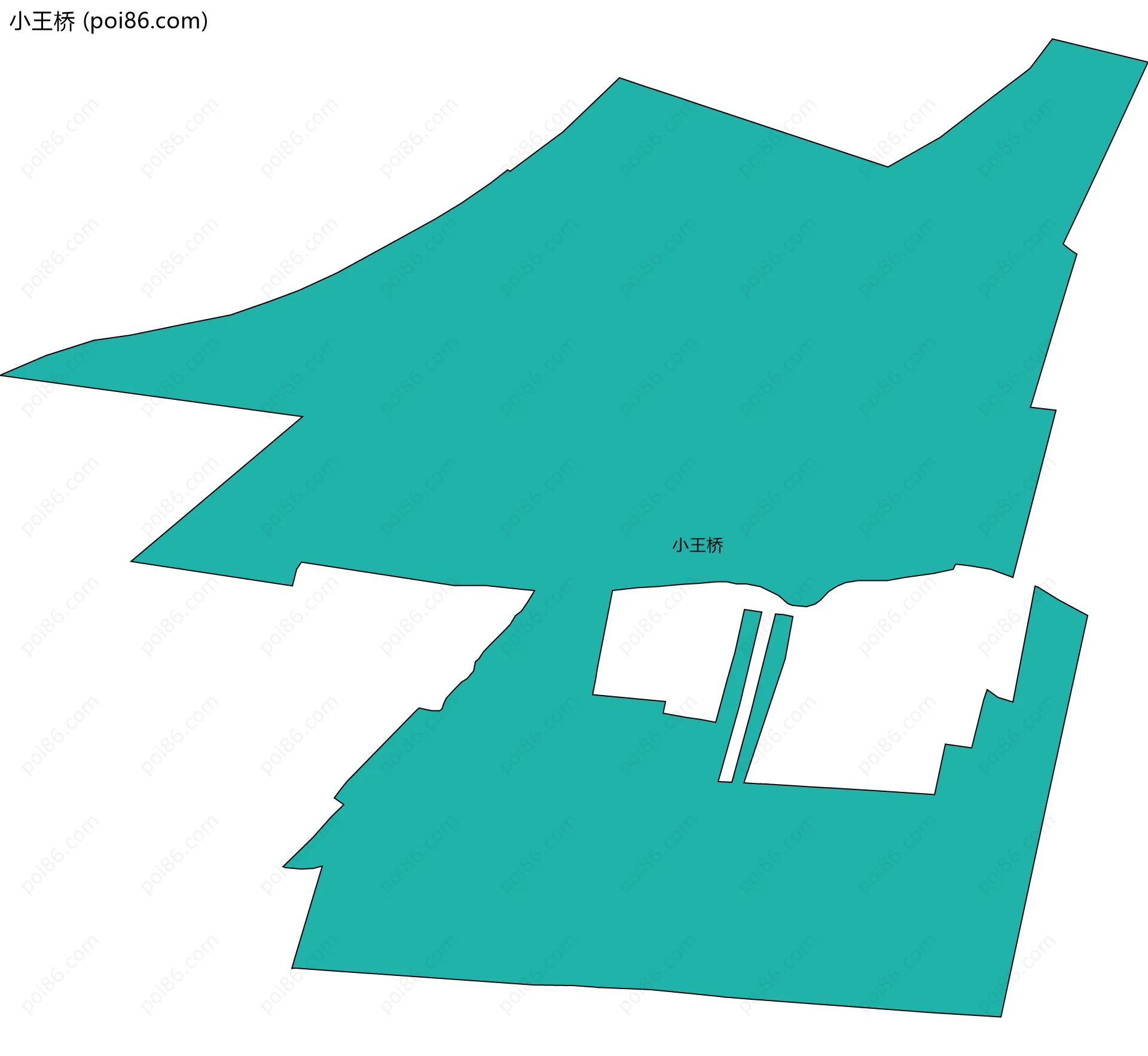 小王桥边界地图