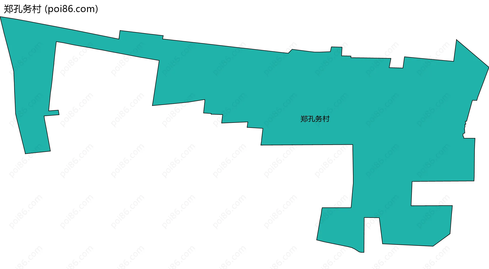 郑孔务村边界地图