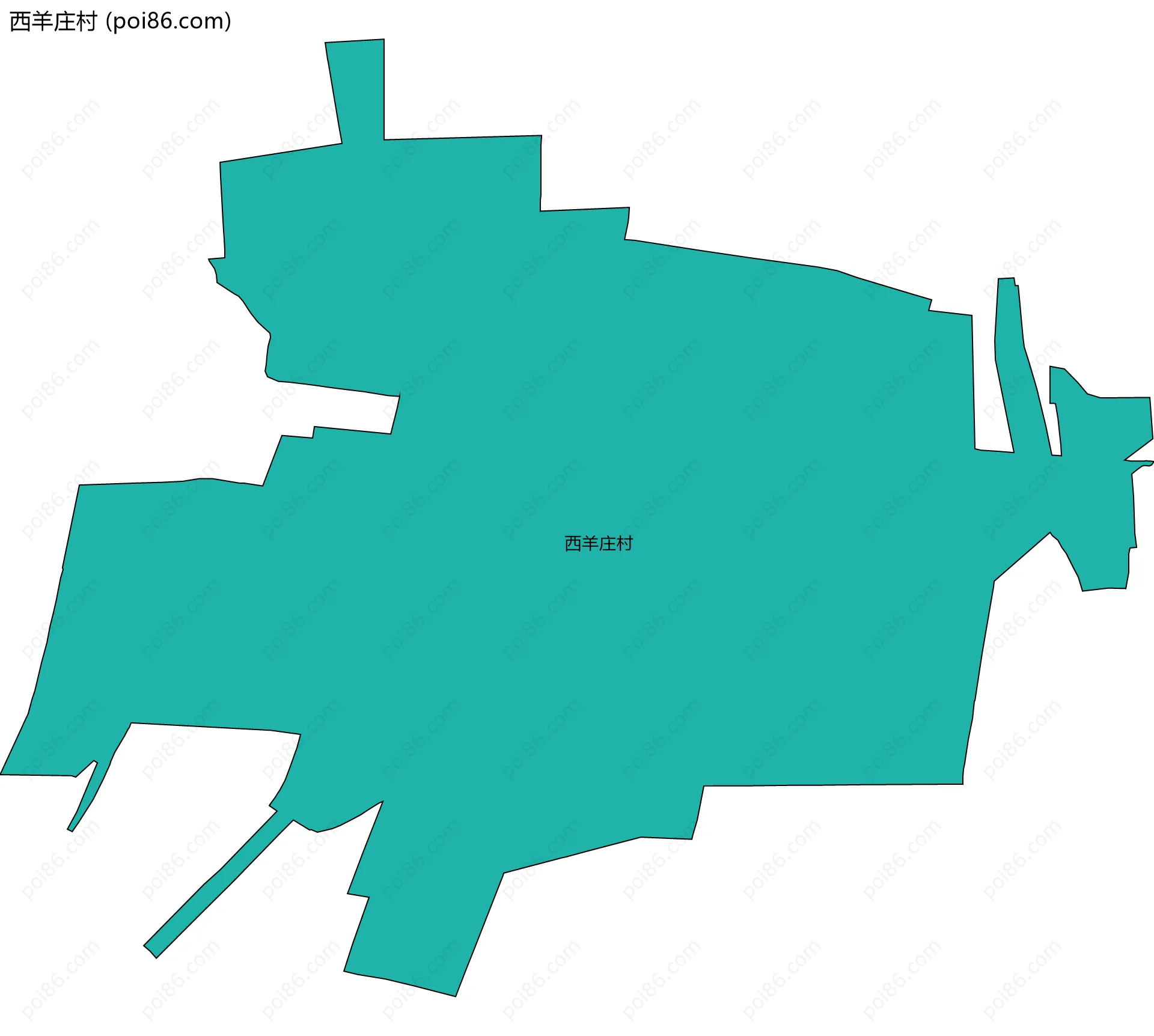西羊庄村边界地图