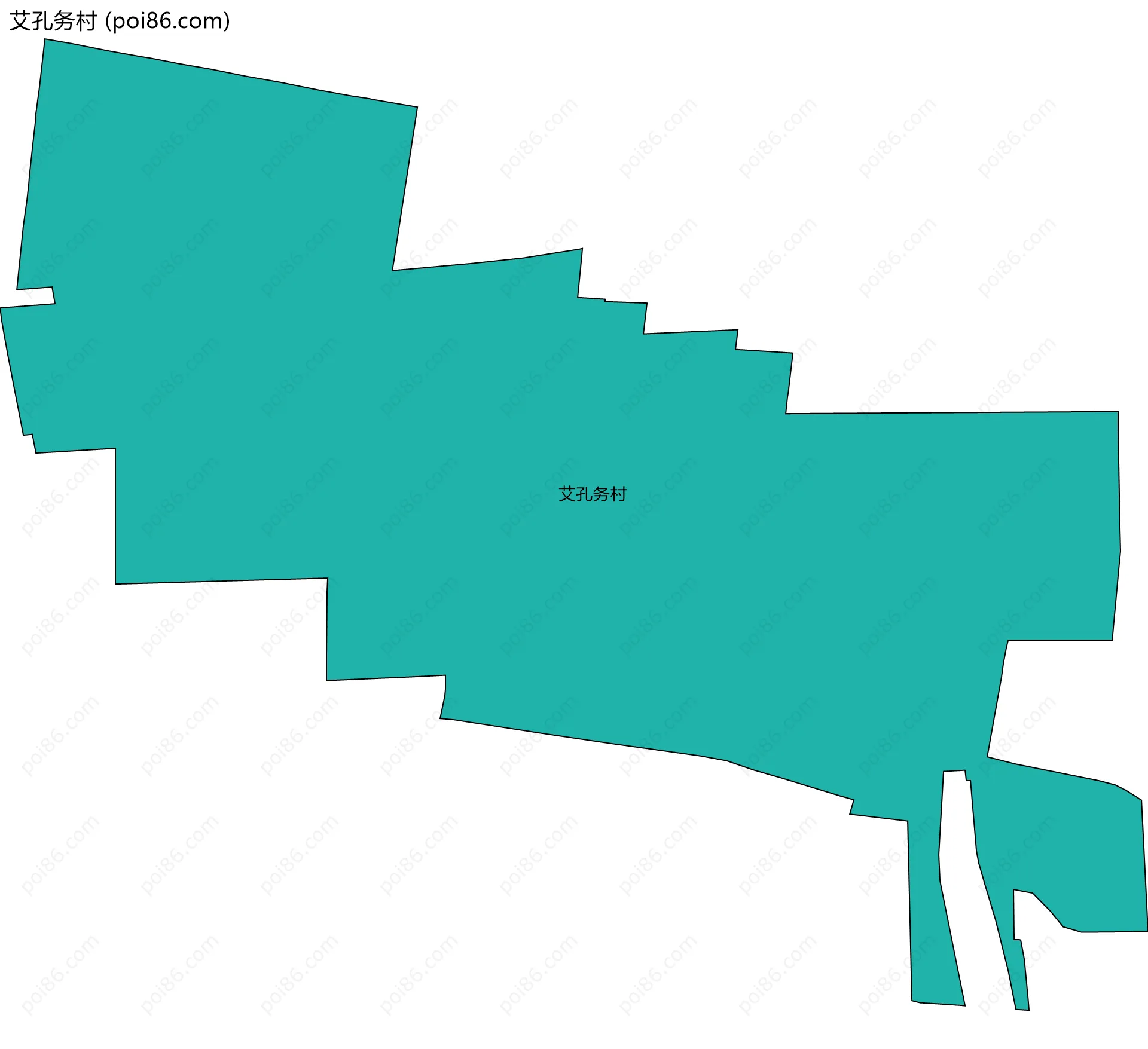 艾孔务村边界地图