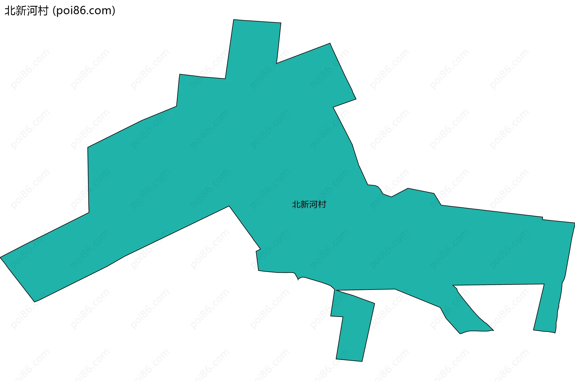 北新河村边界地图