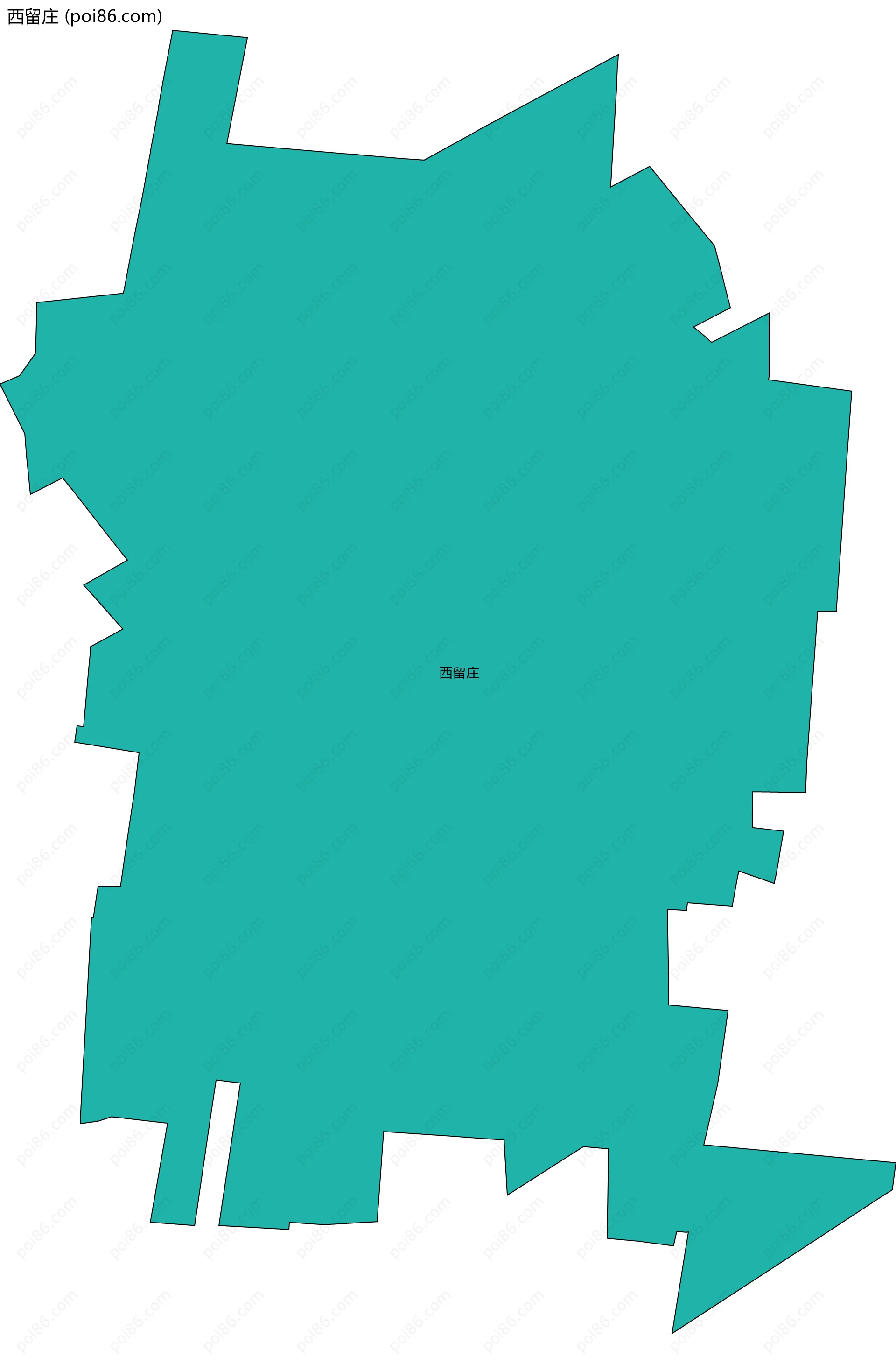 西留庄边界地图