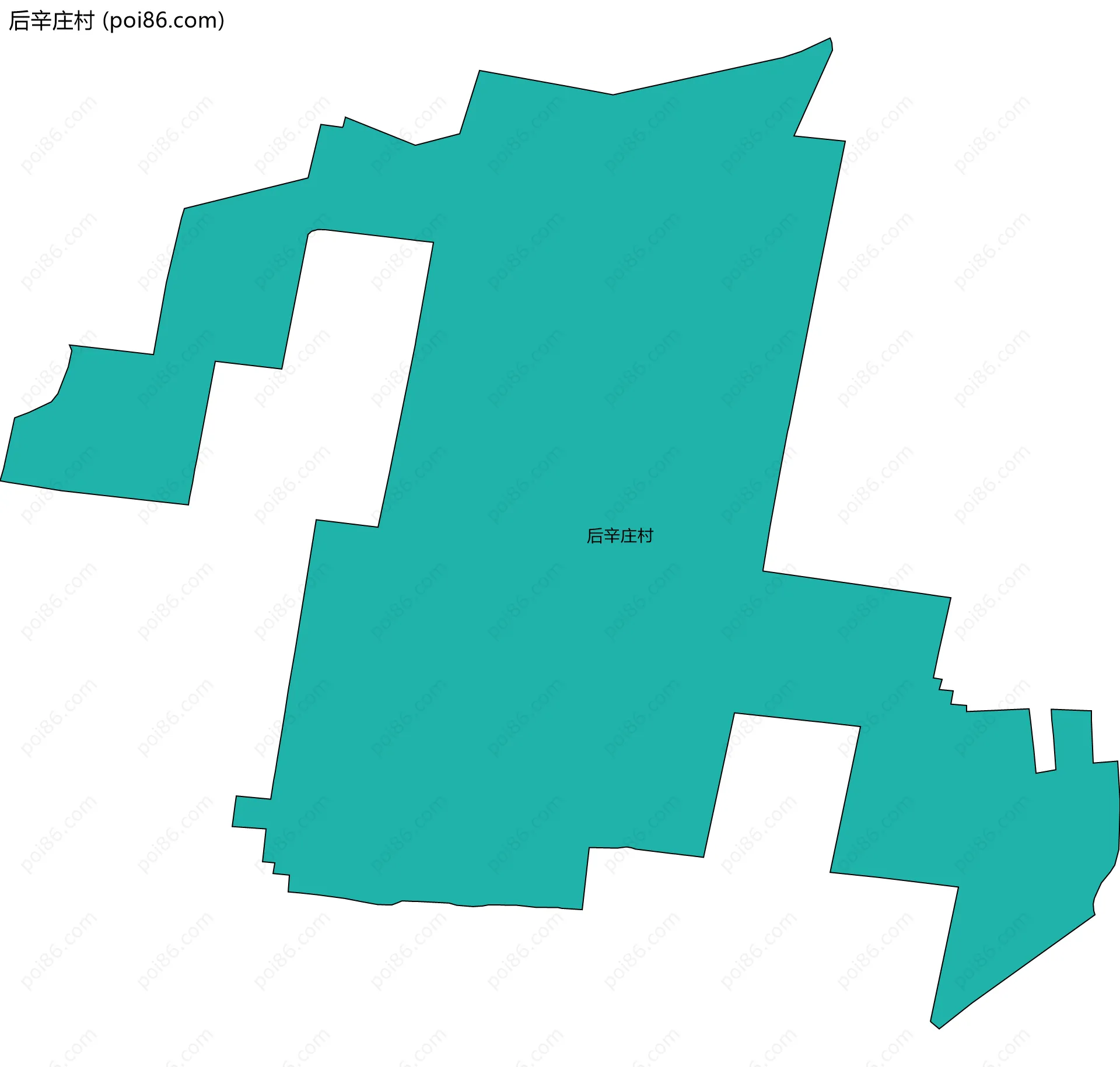 后辛庄村边界地图