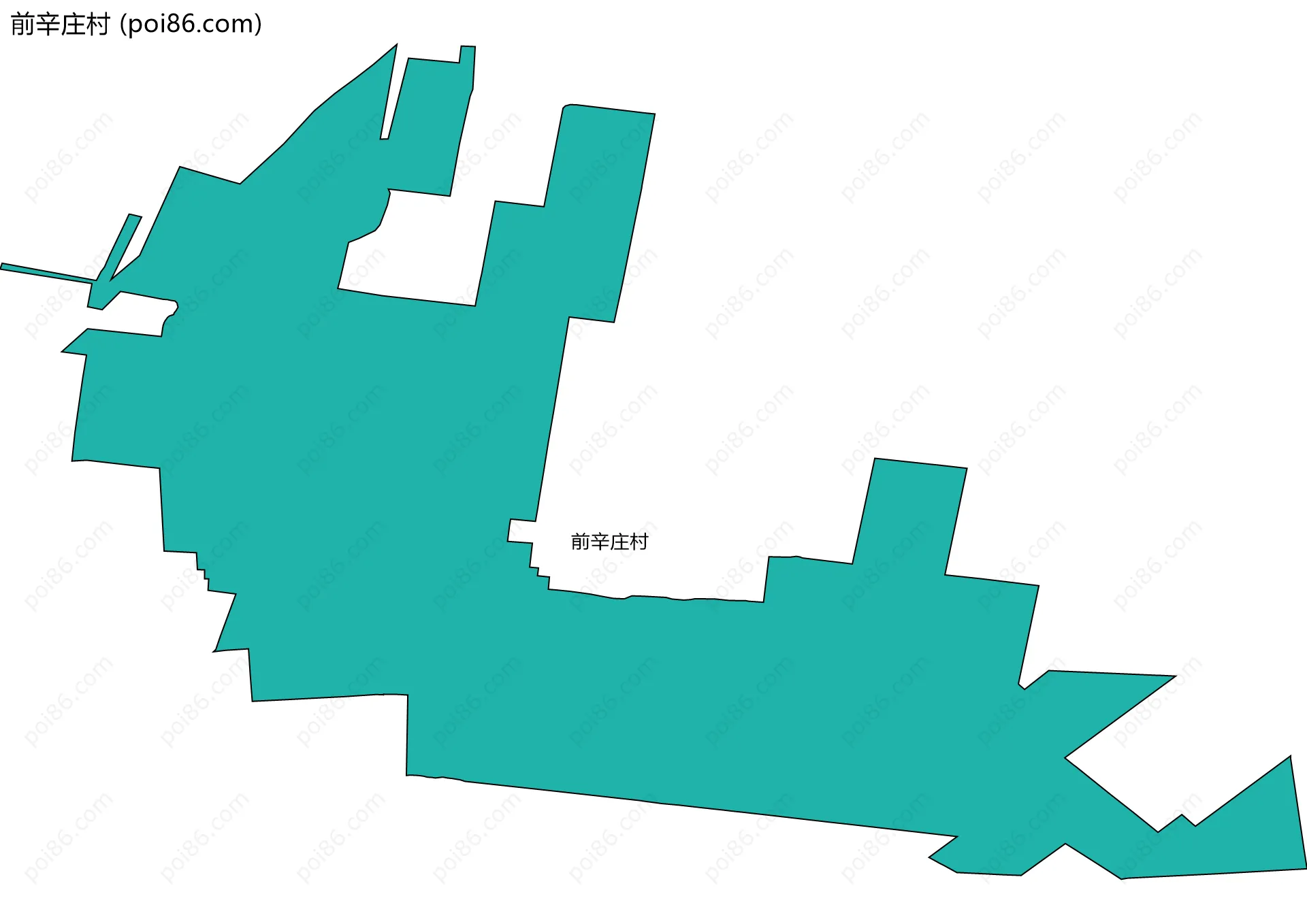 前辛庄村边界地图