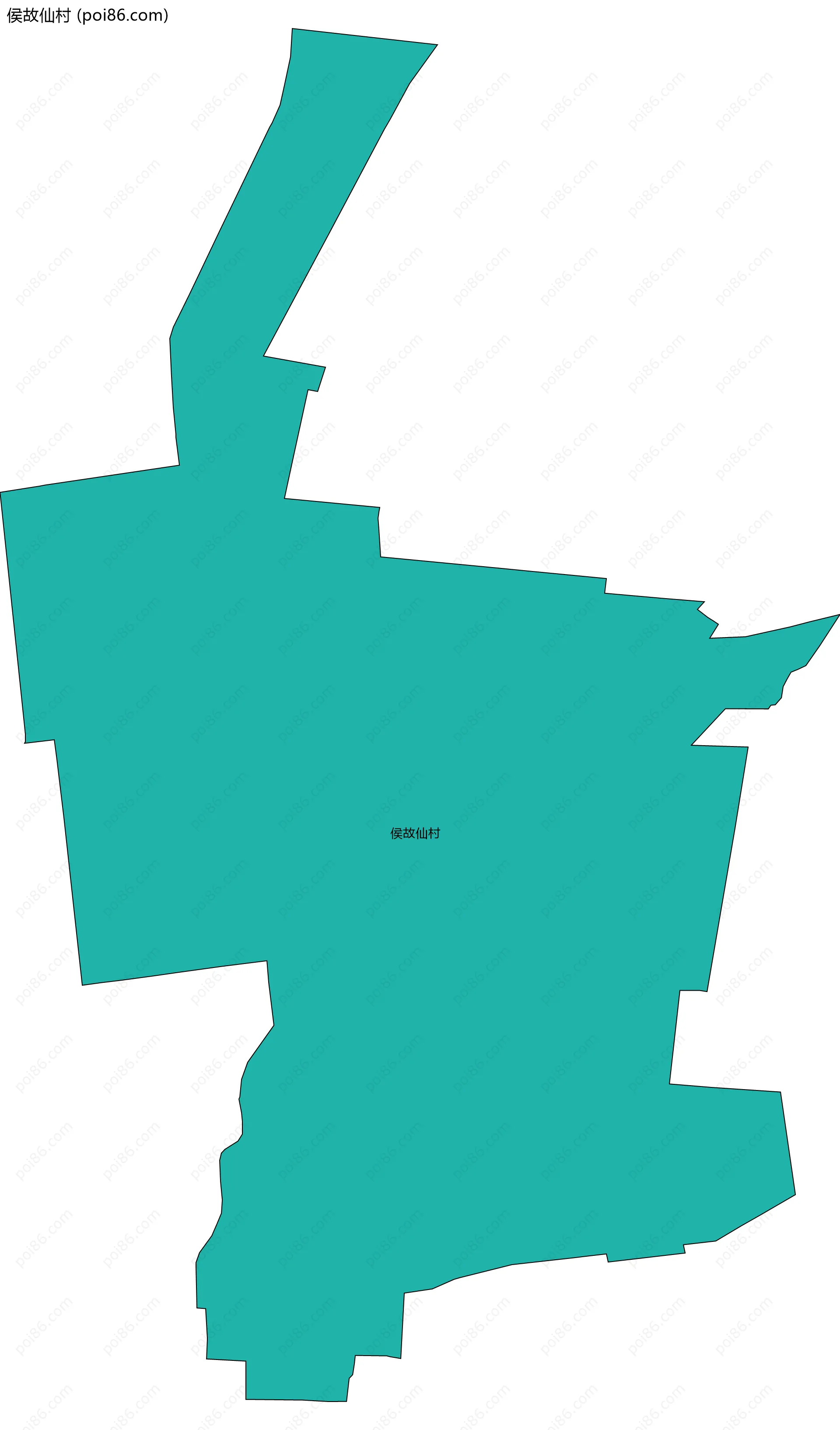 侯故仙村边界地图