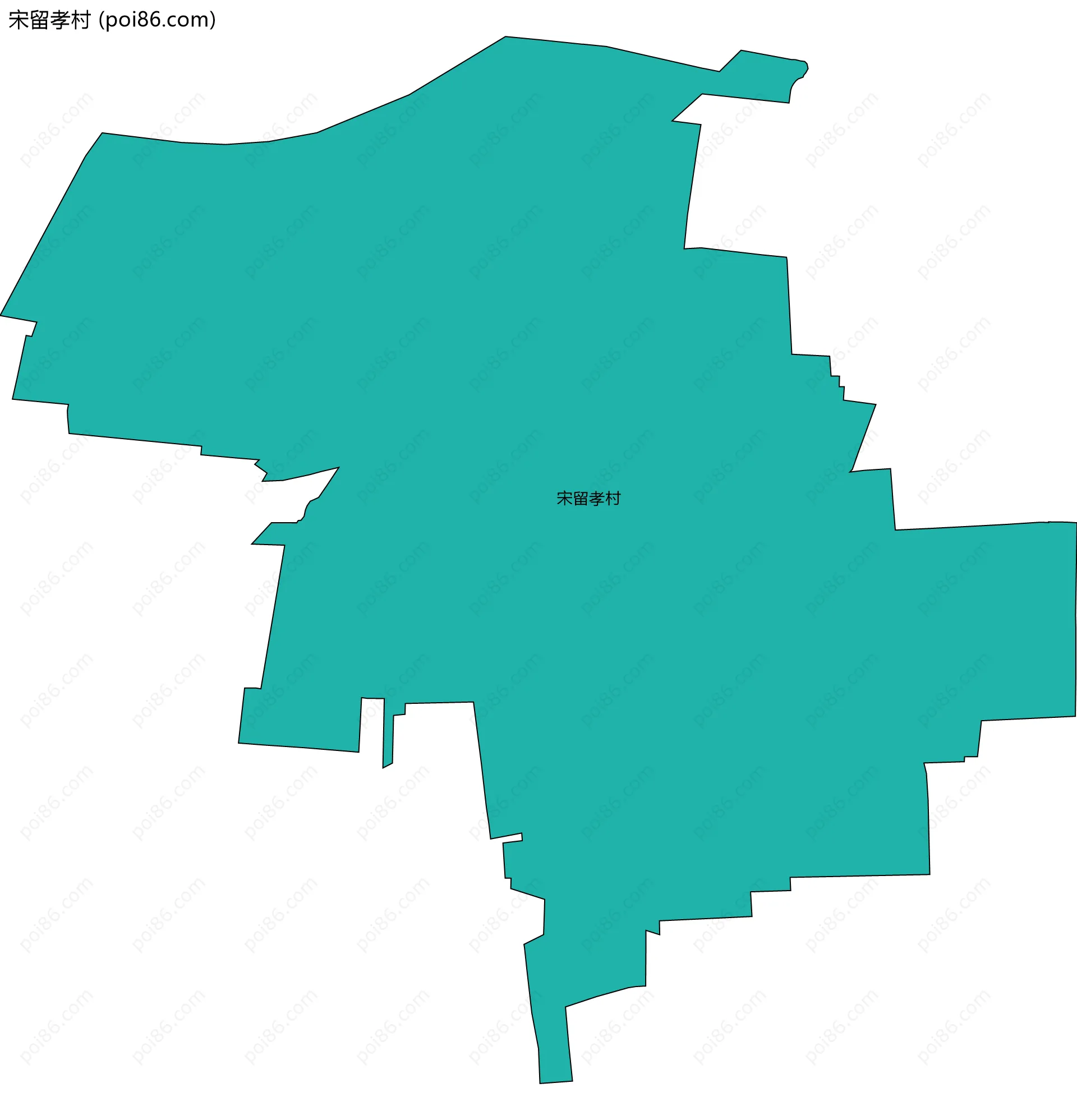 宋留孝村边界地图