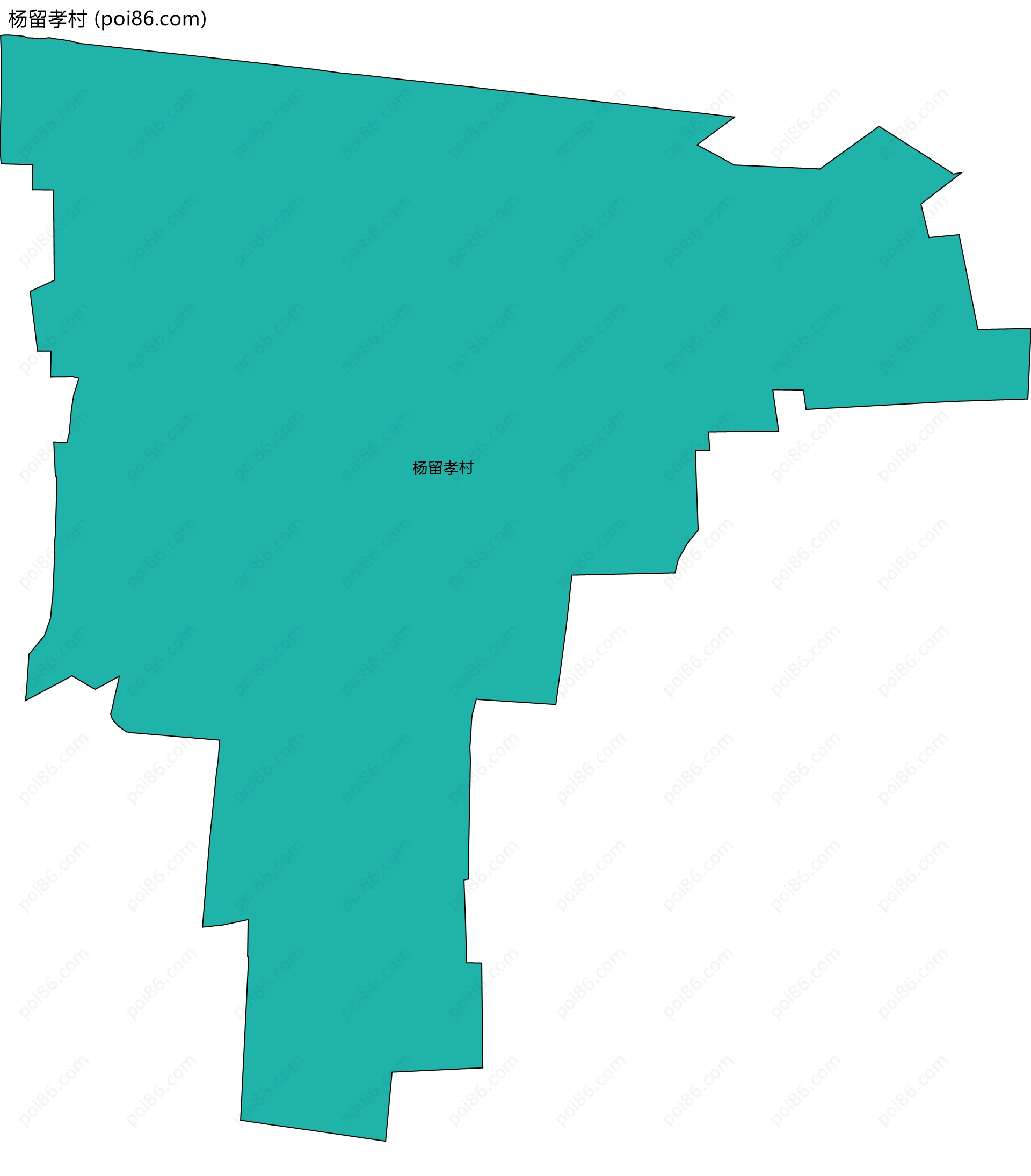 杨留孝村边界地图