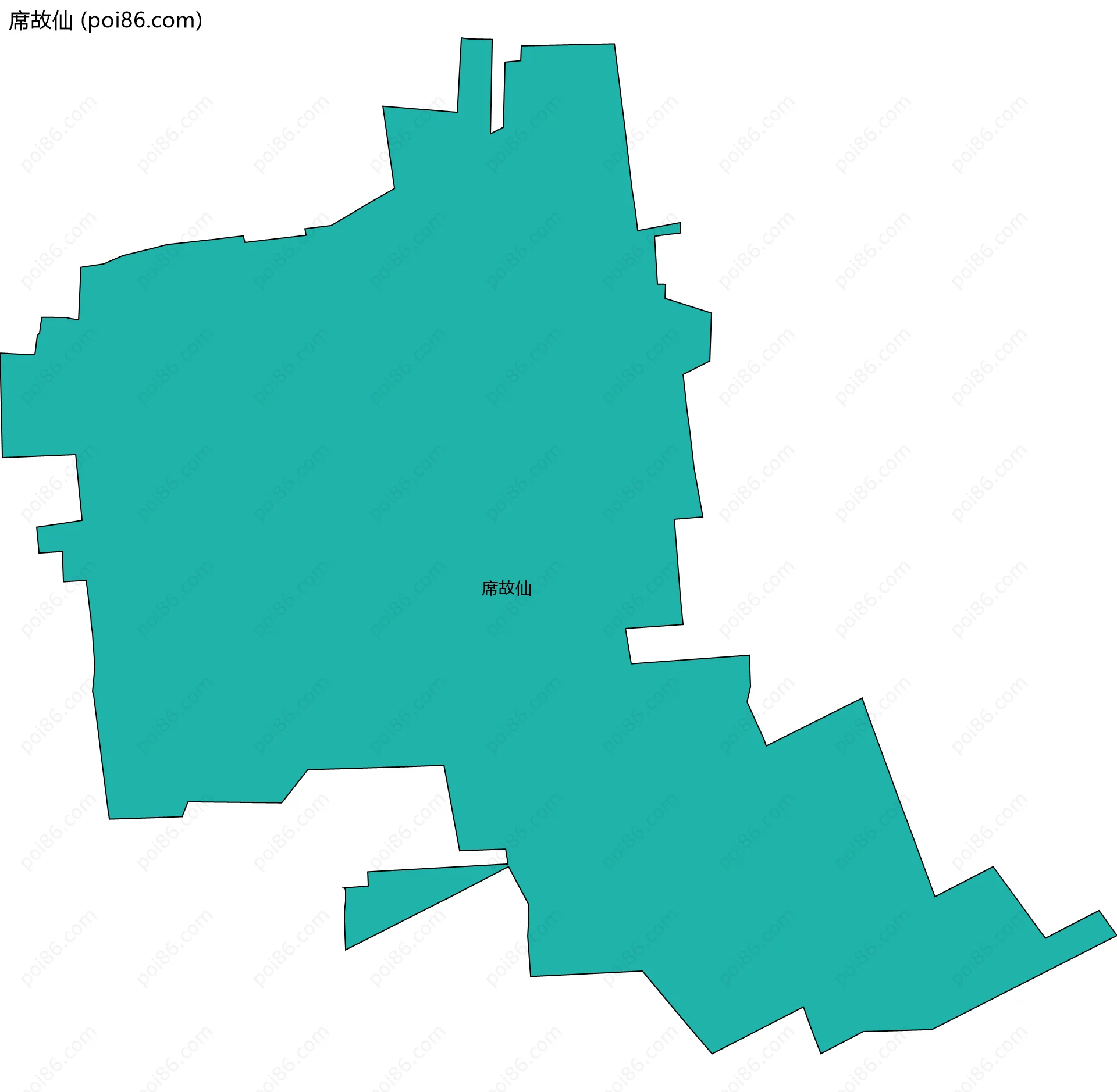 席故仙边界地图