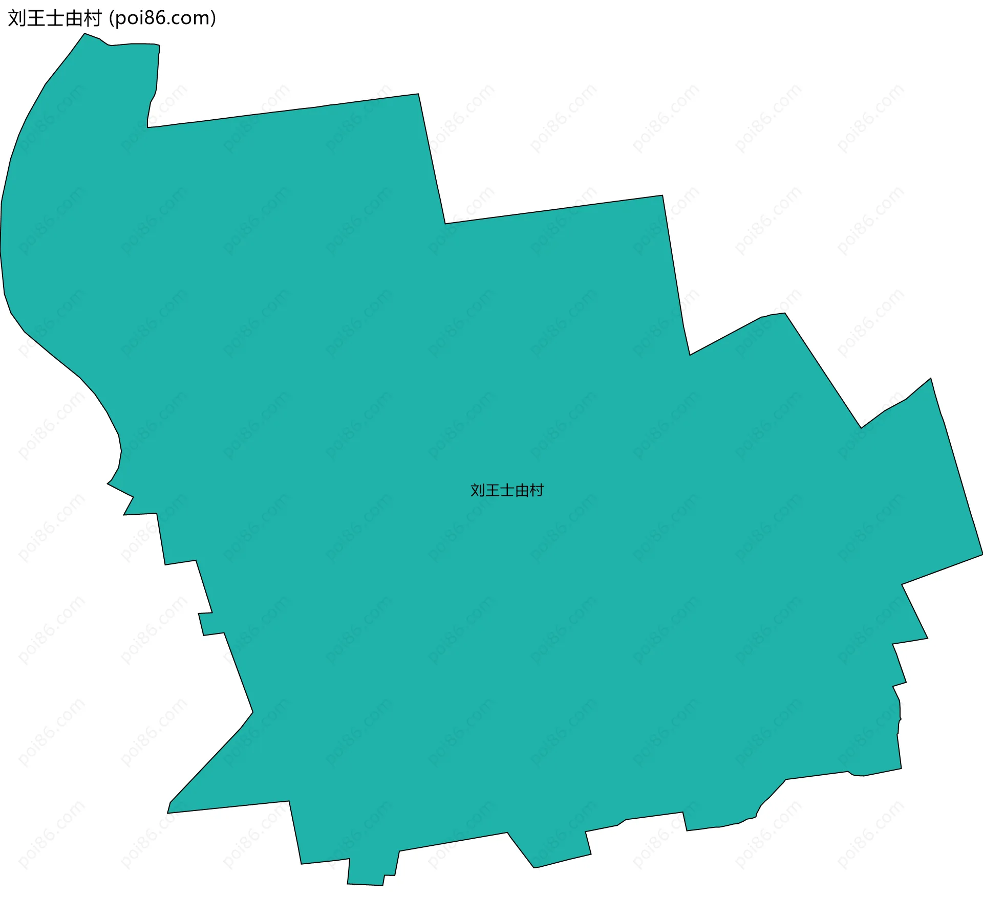 刘王士由村边界地图