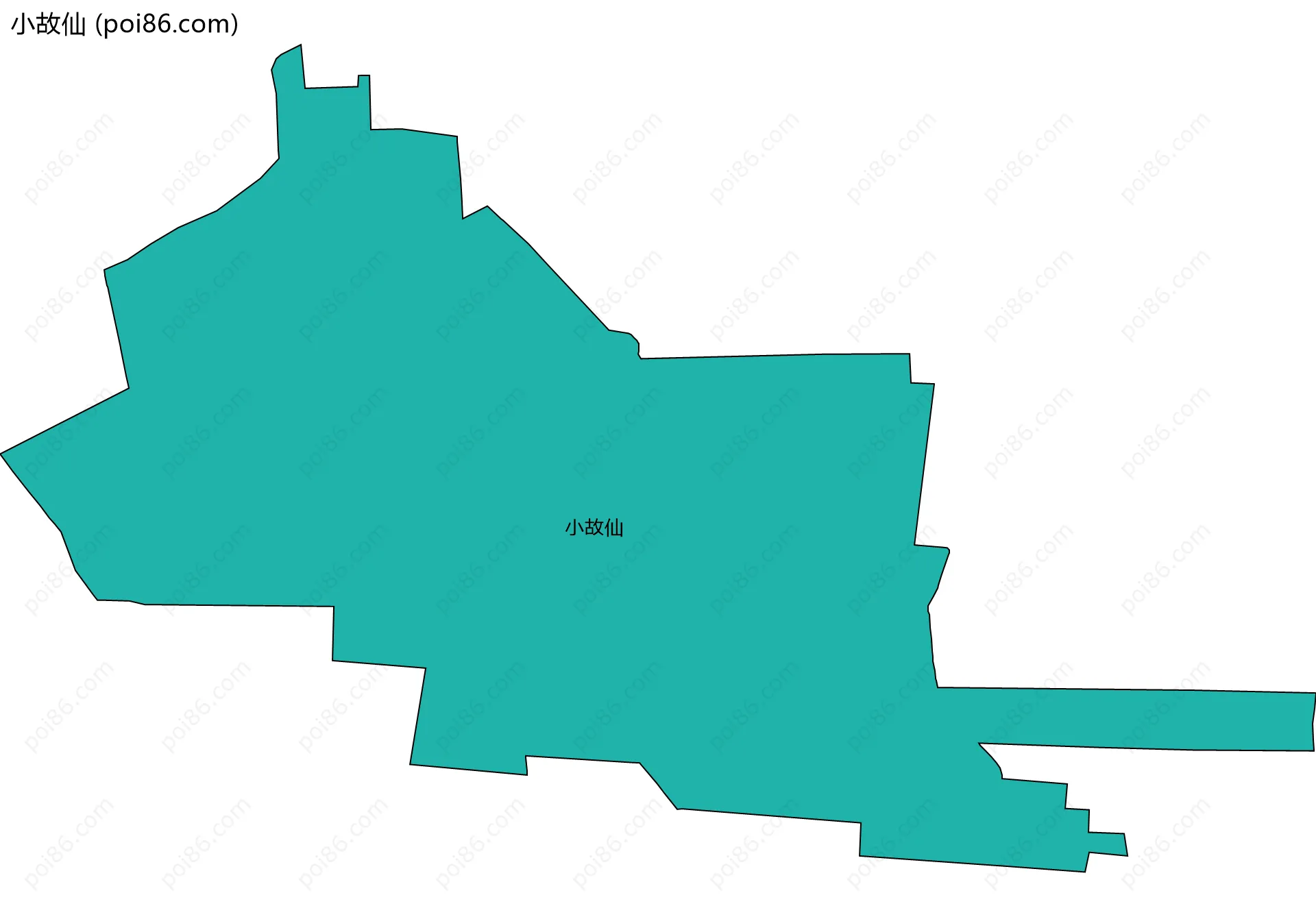 小故仙边界地图