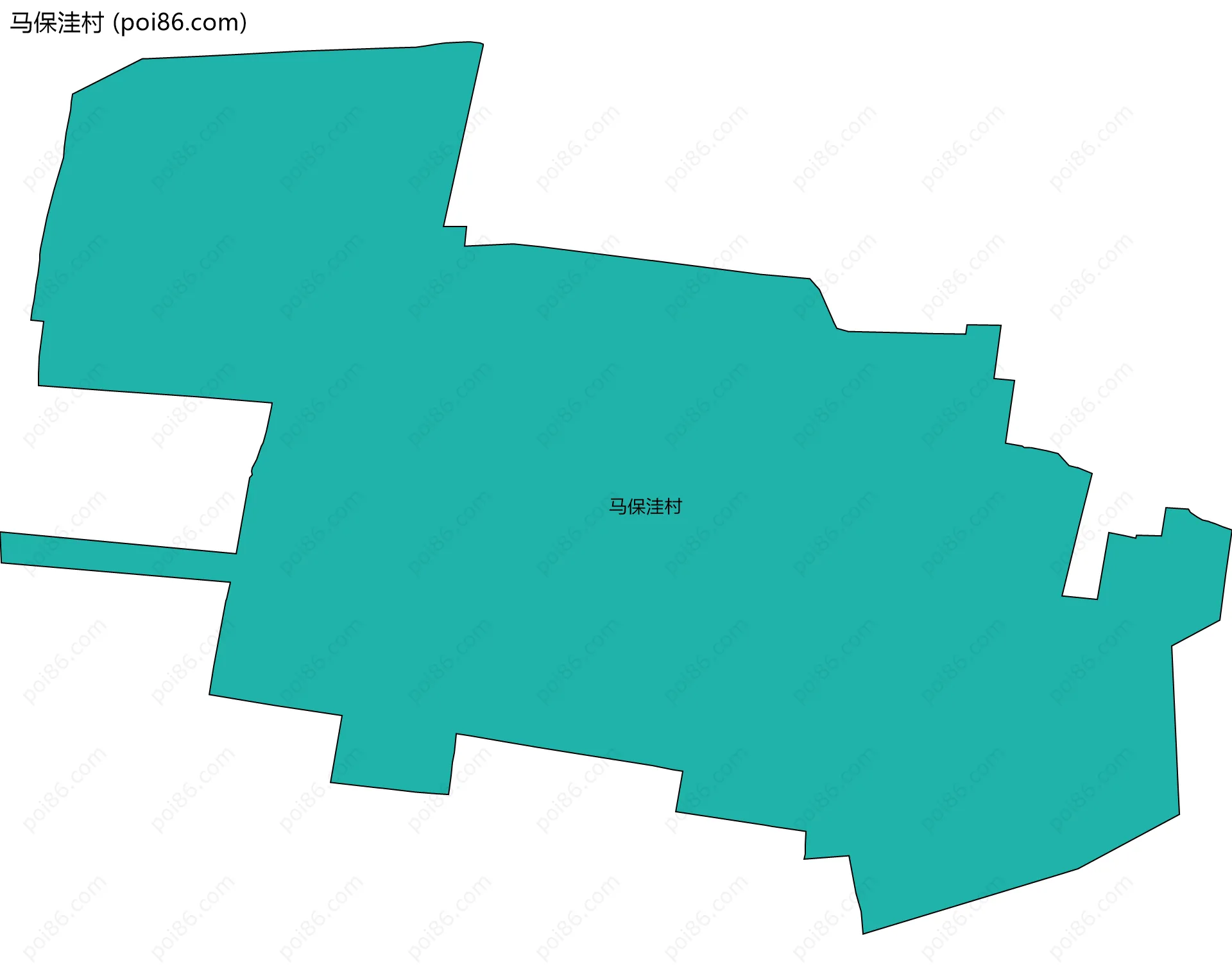 马保洼村边界地图
