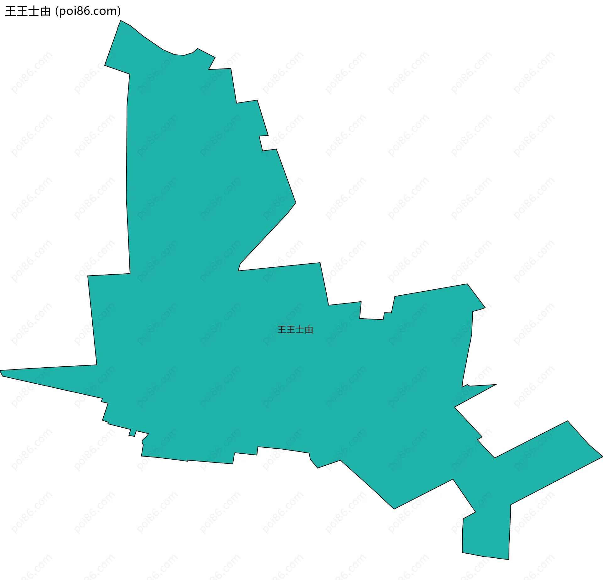 王王士由边界地图