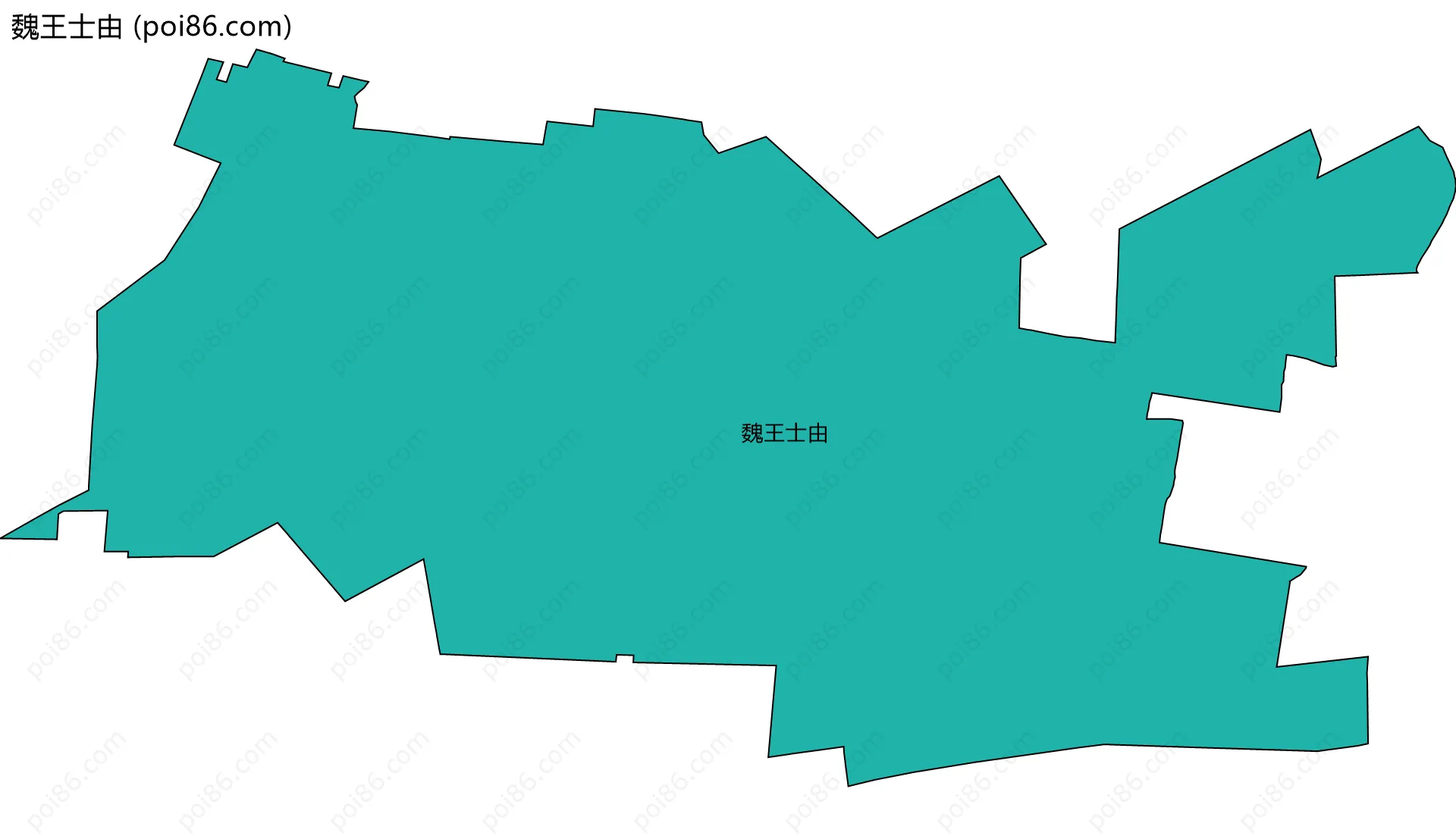 魏王士由边界地图