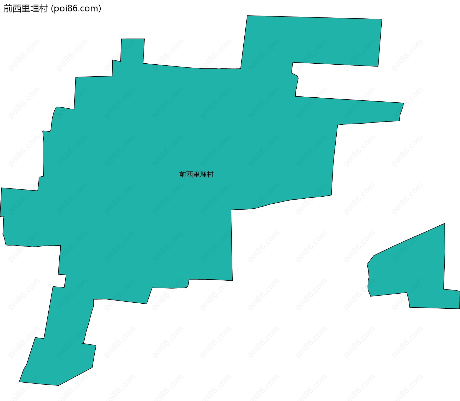前西里埋村边界地图