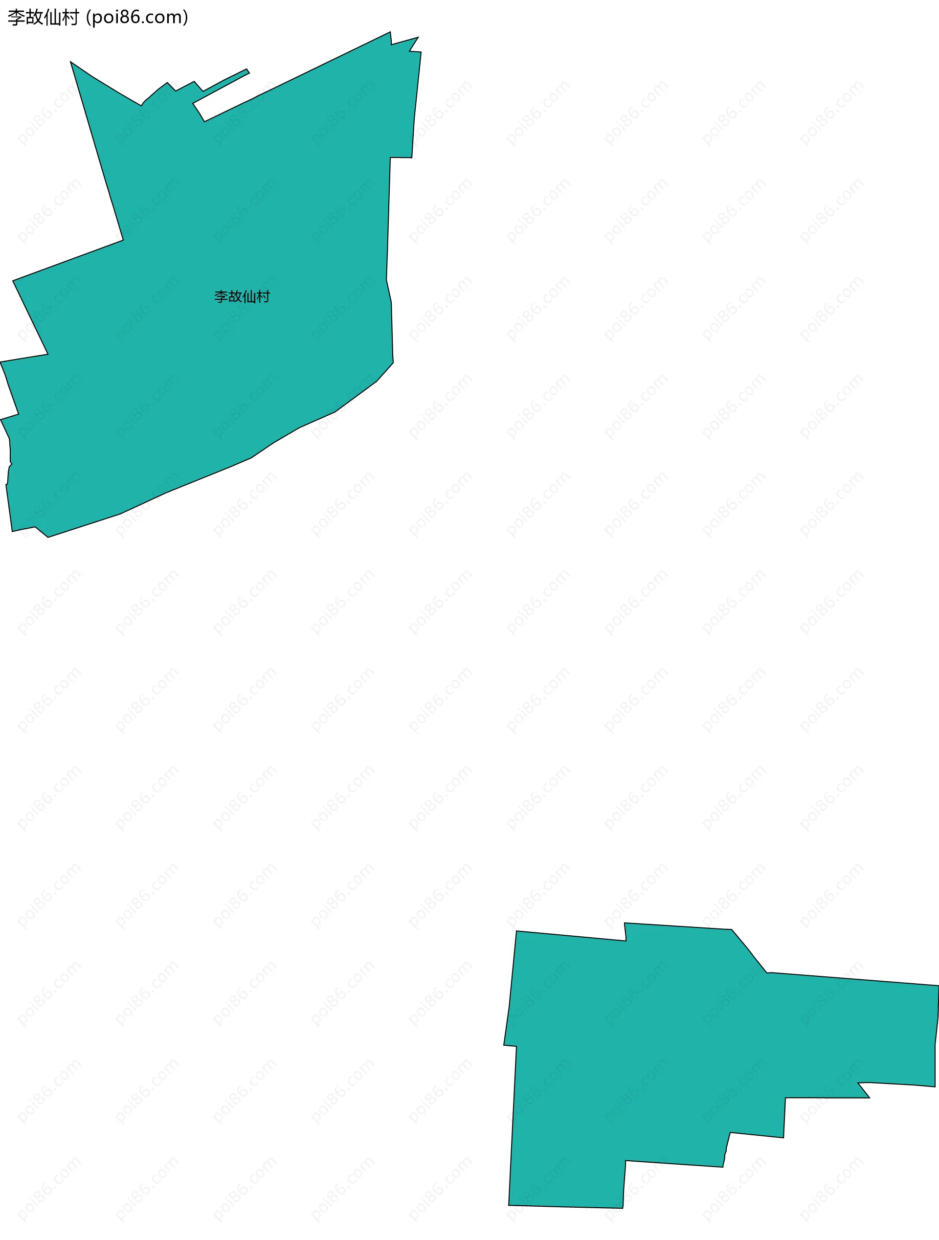 李故仙村边界地图