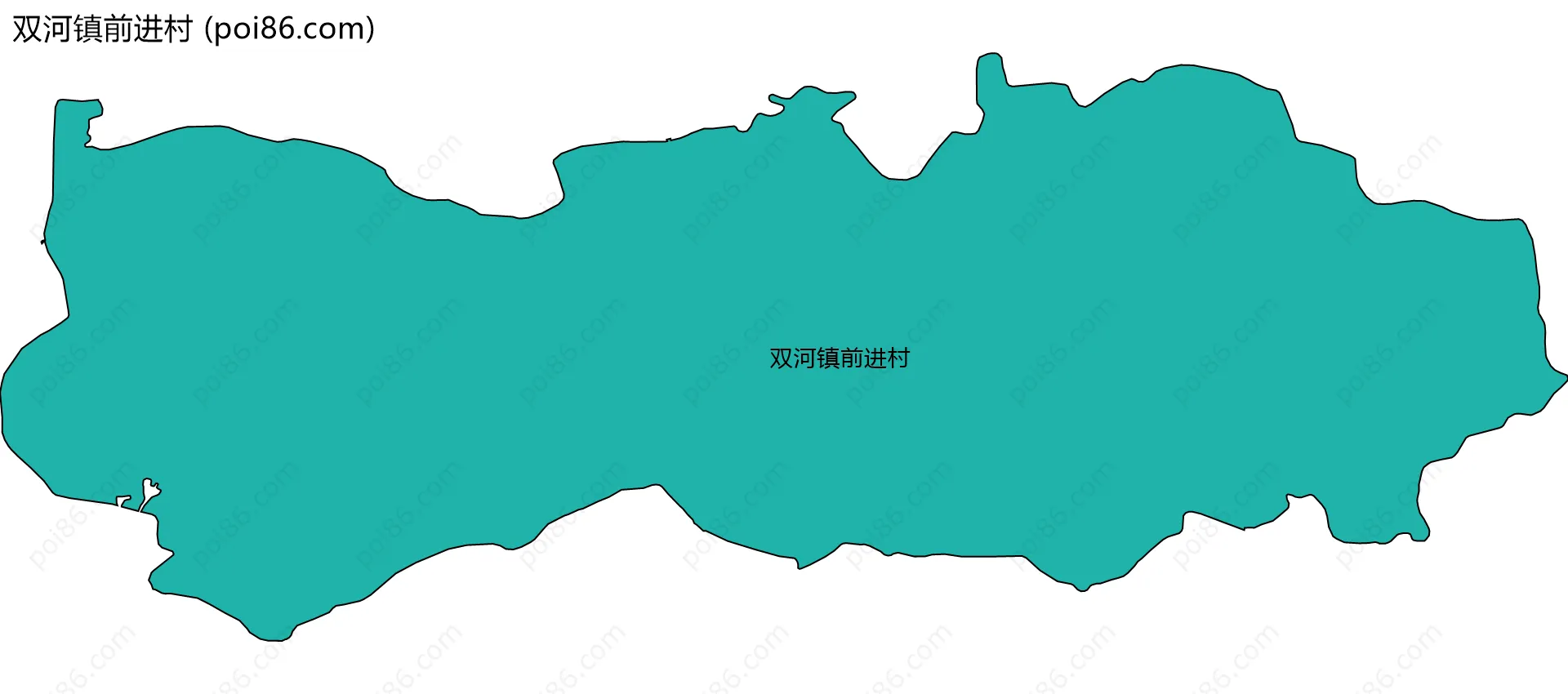 双河镇前进村边界地图