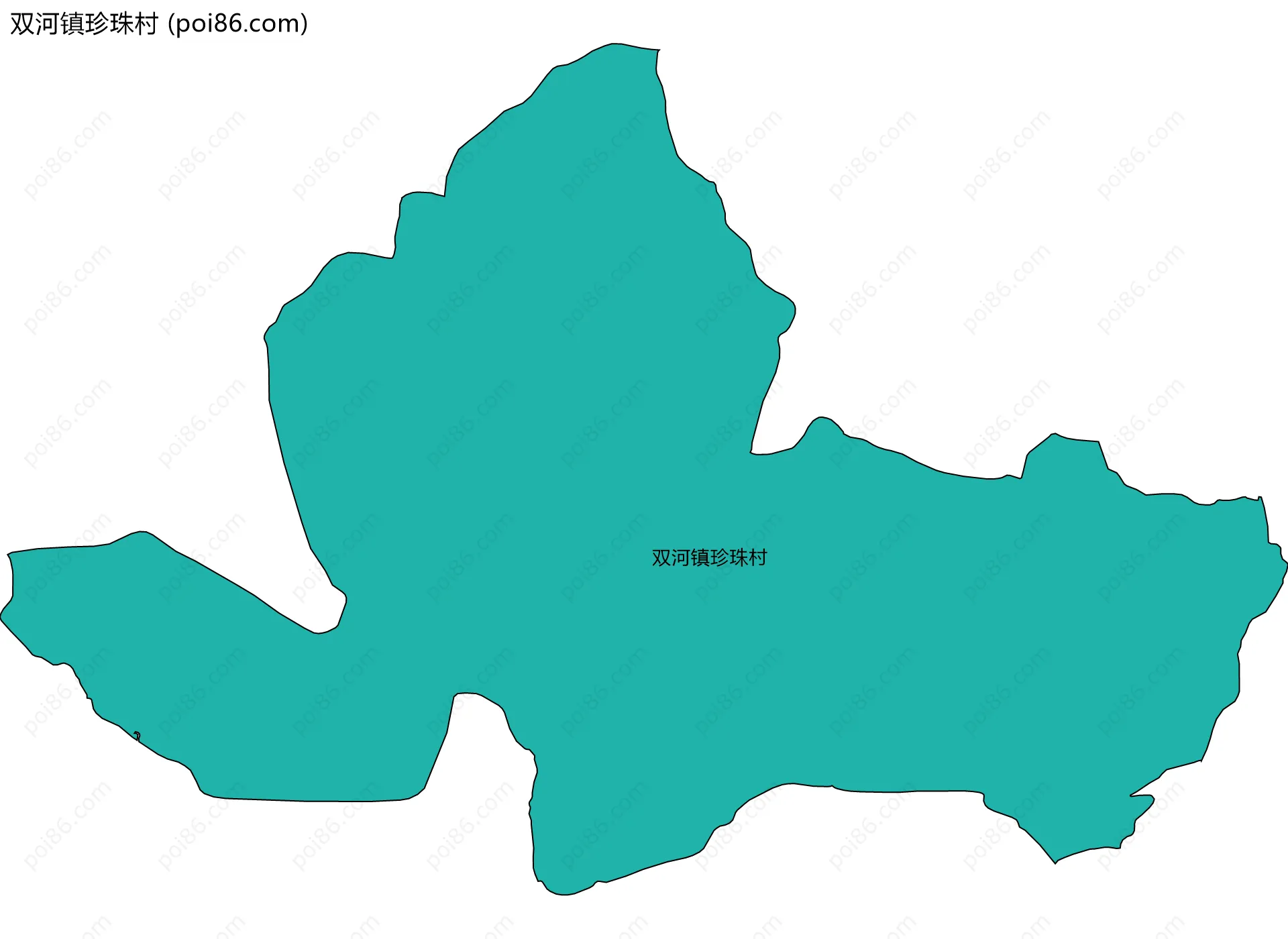 双河镇珍珠村边界地图
