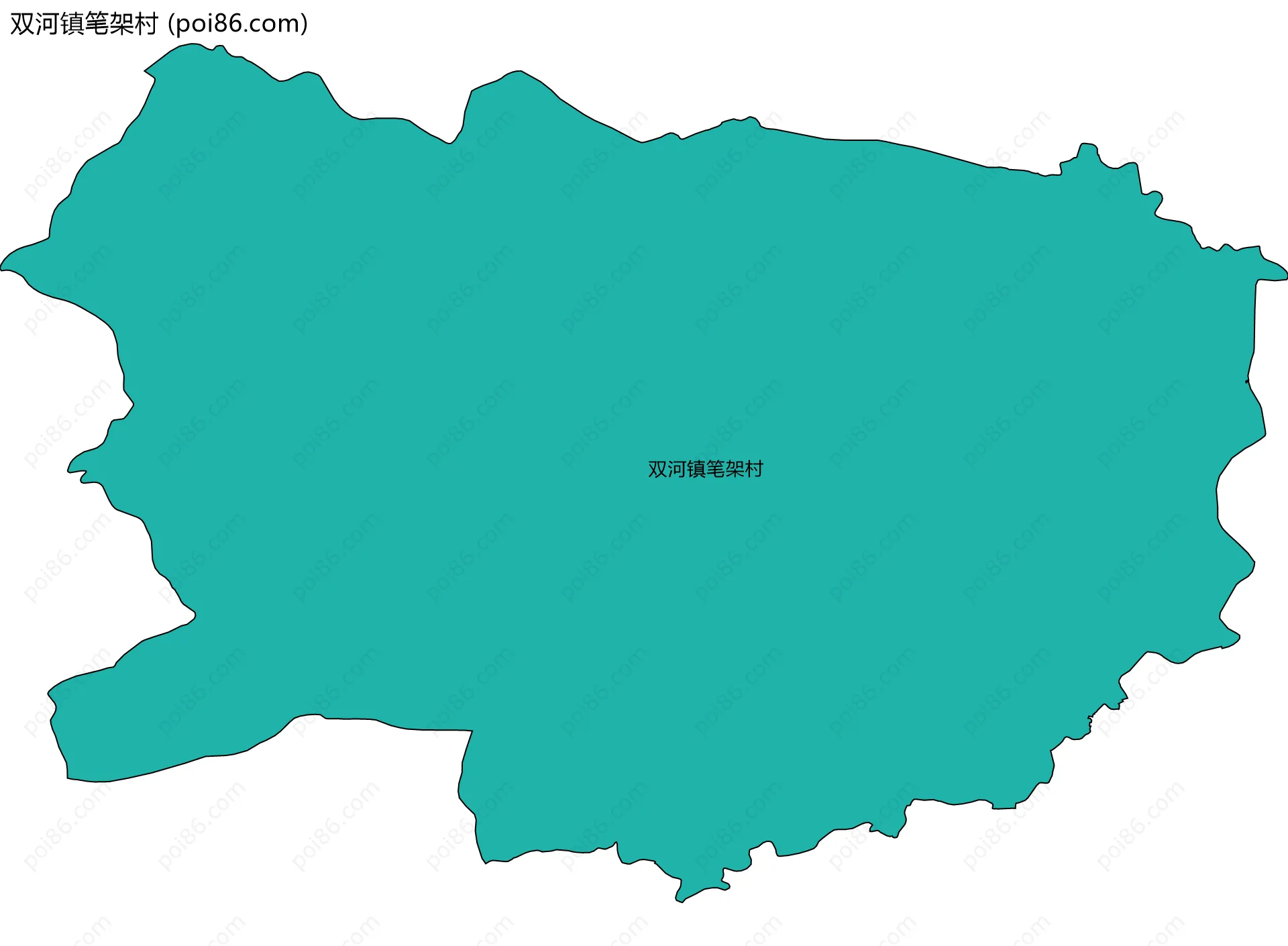 双河镇笔架村边界地图