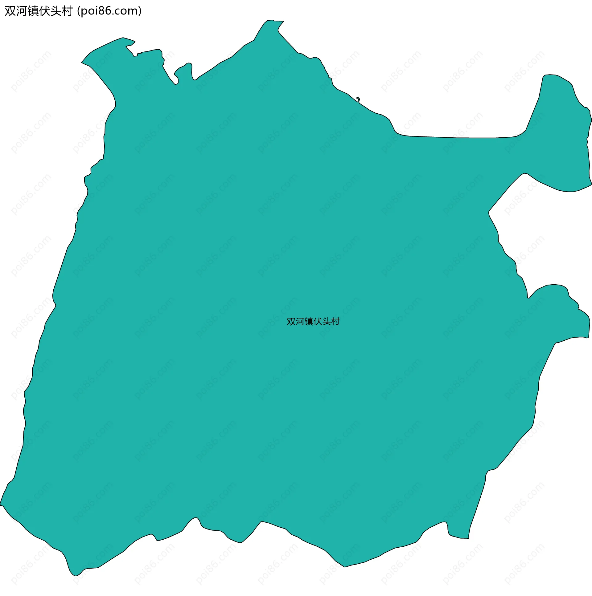 双河镇伏头村边界地图