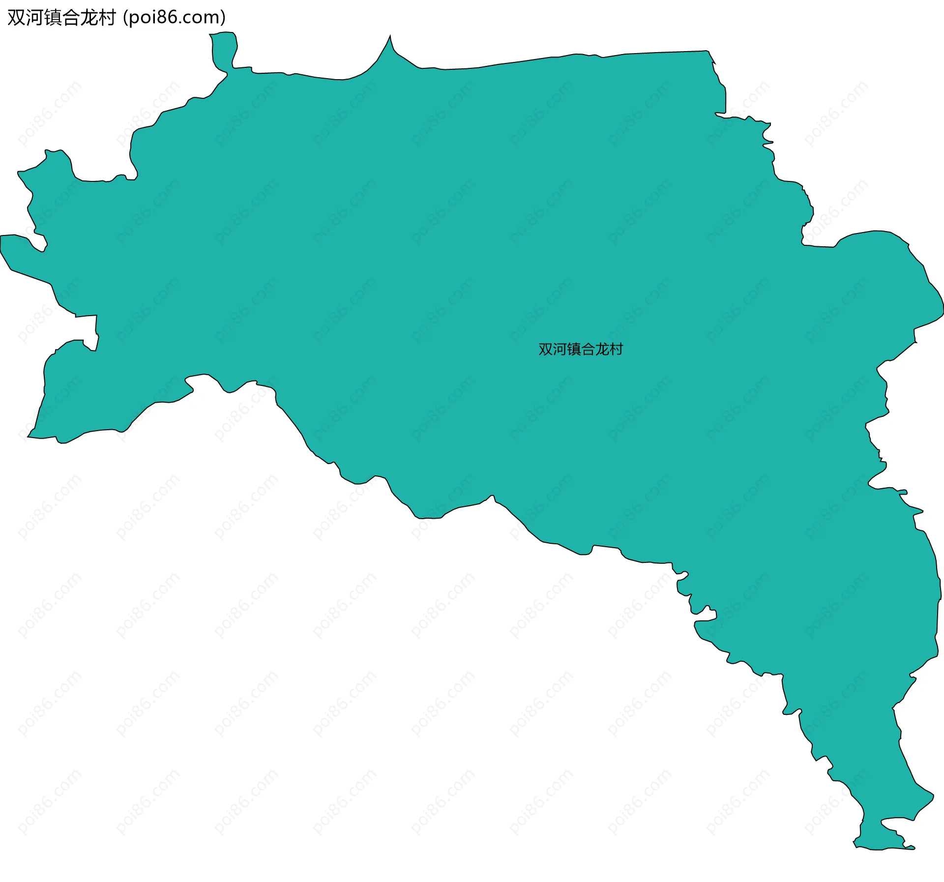 双河镇合龙村边界地图