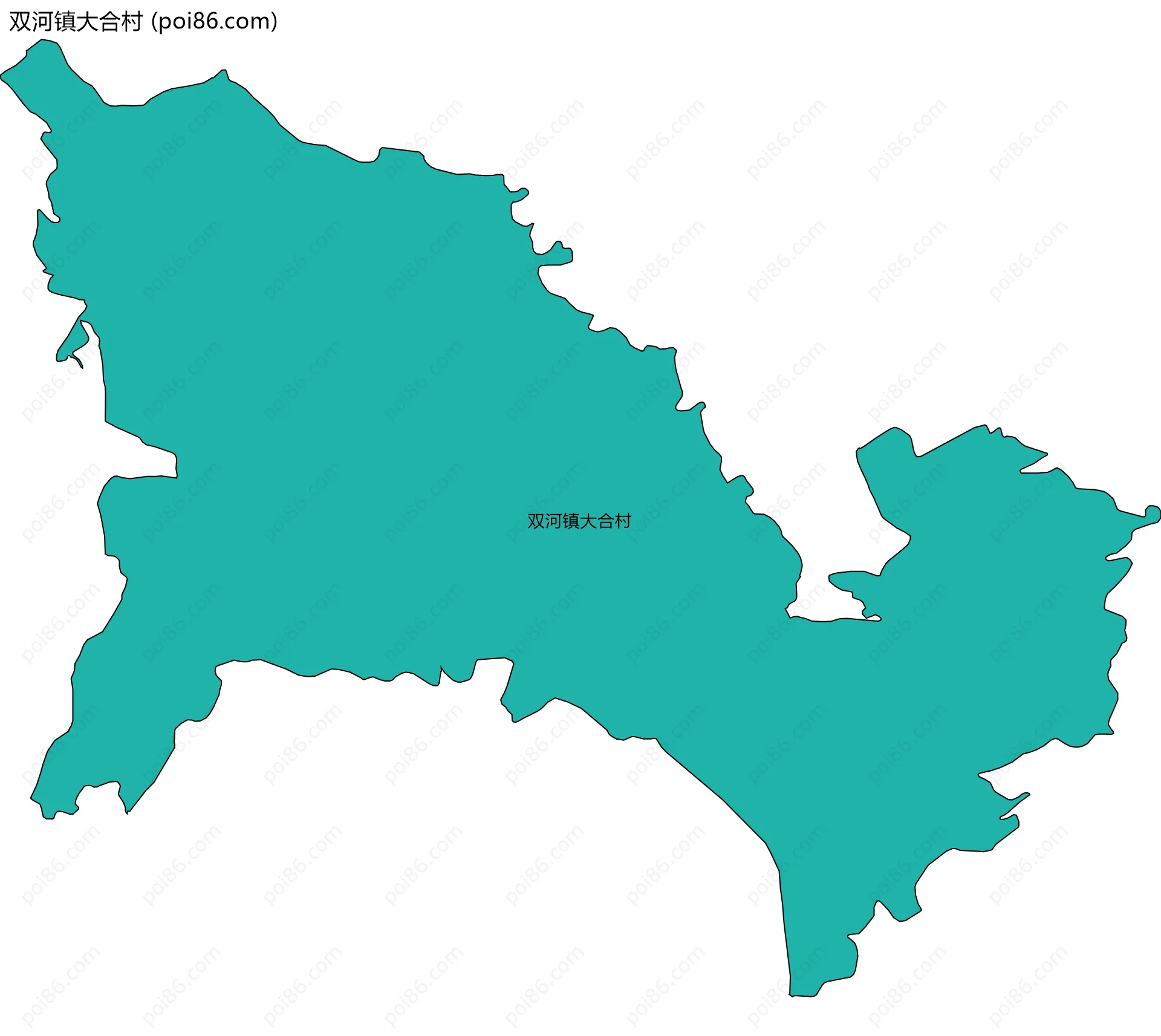 双河镇大合村边界地图