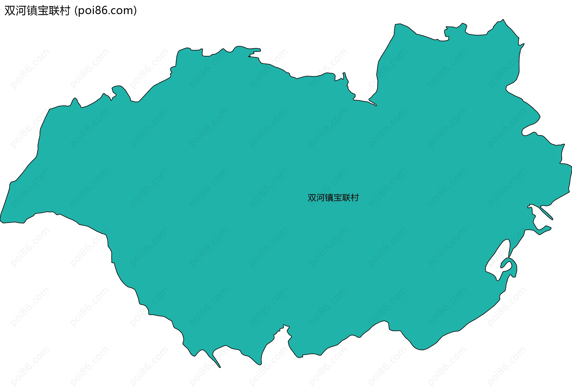 双河镇宝联村边界地图