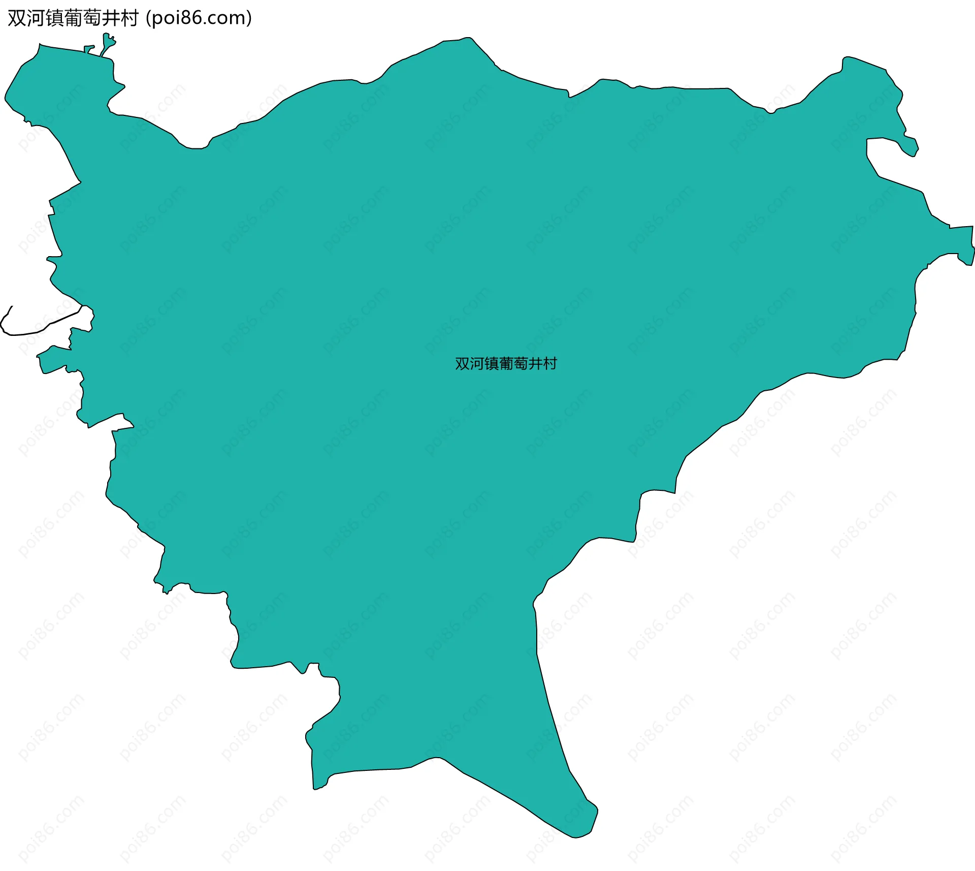 双河镇葡萄井村边界地图