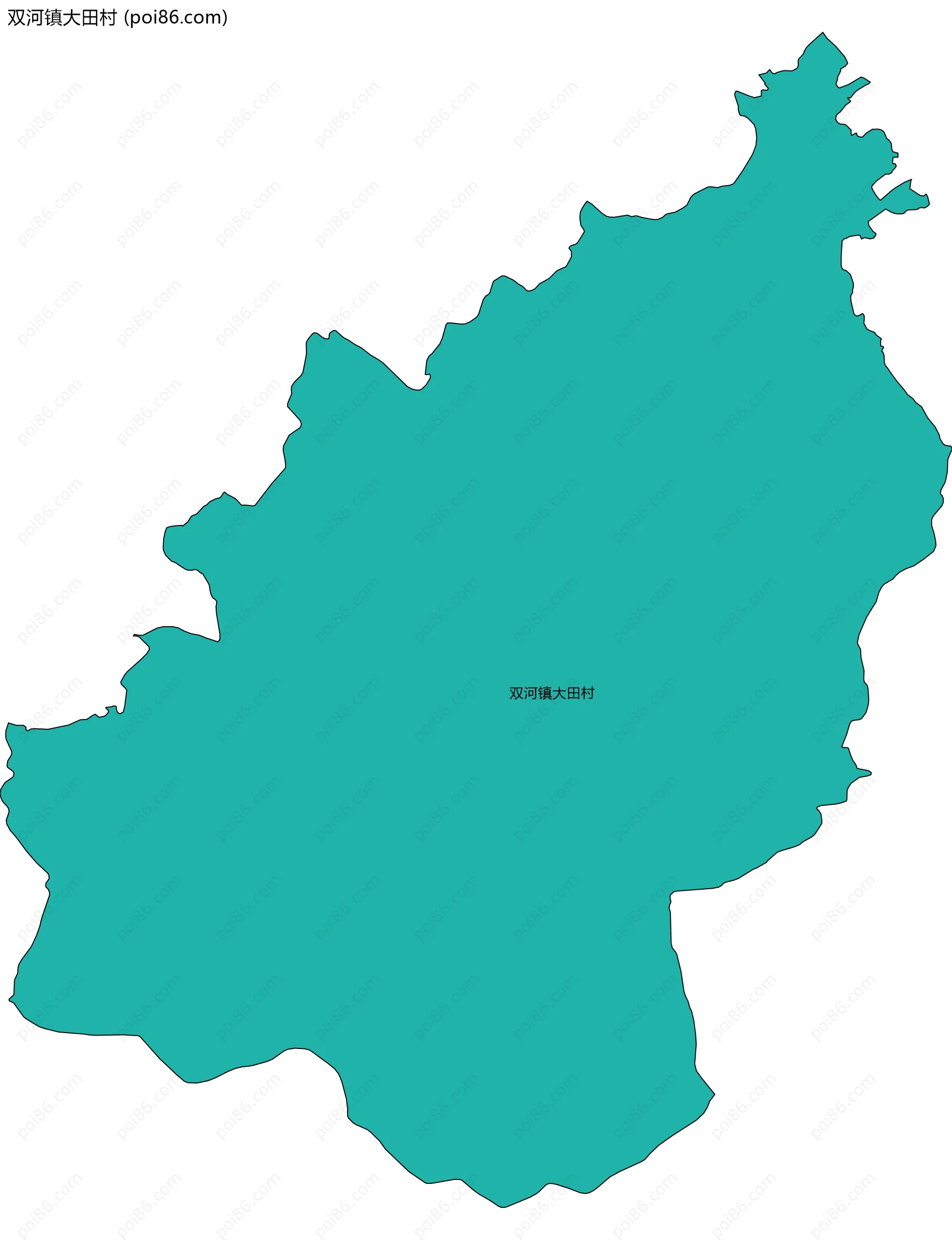 双河镇大田村边界地图