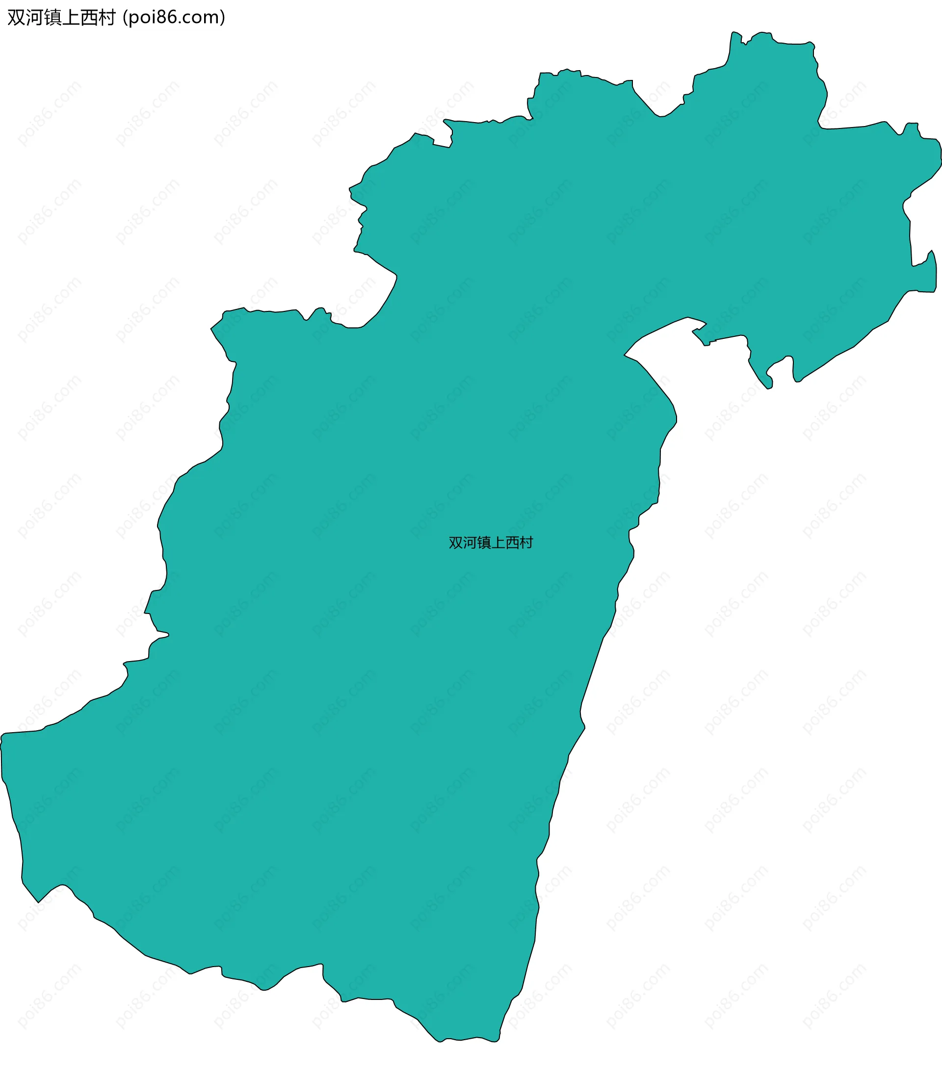 双河镇上西村边界地图