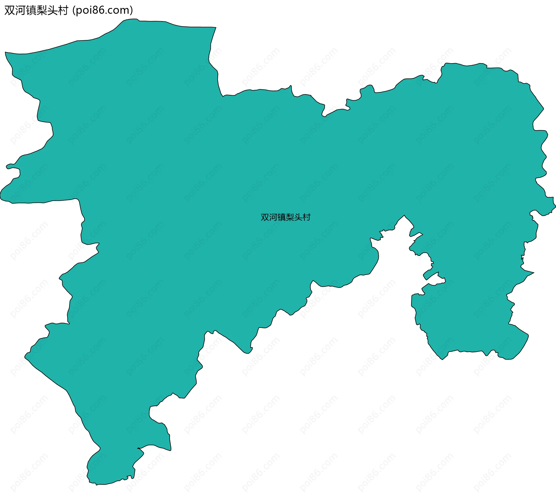 双河镇梨头村边界地图